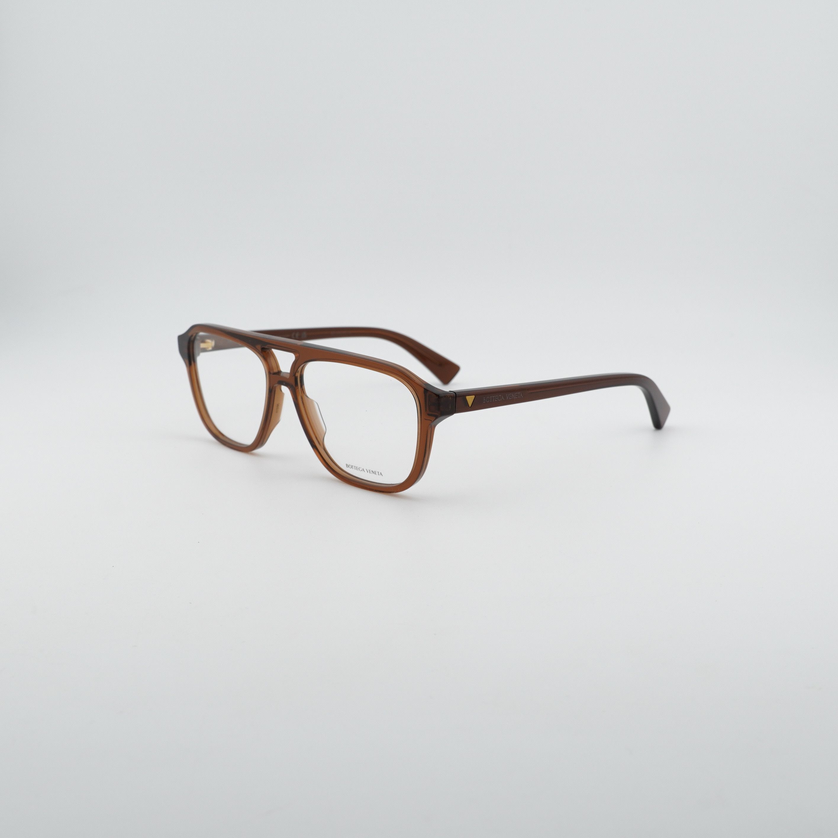 Bottega Veneta Bottega Veneta BV1294O 005 Unisex Eyeglasses Brown 56mm Size ONE SIZE - 1 Thumbnail
