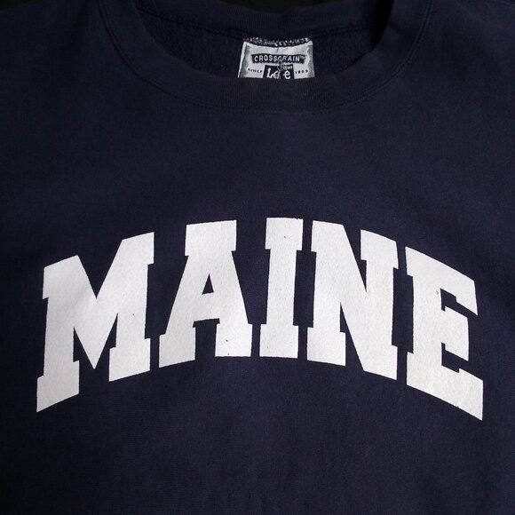 Lee Vintage Lee Cross Grain University Maine Crewneck Sweatshirt Size US XL / EU 56 / 4 - 1 Thumbnail