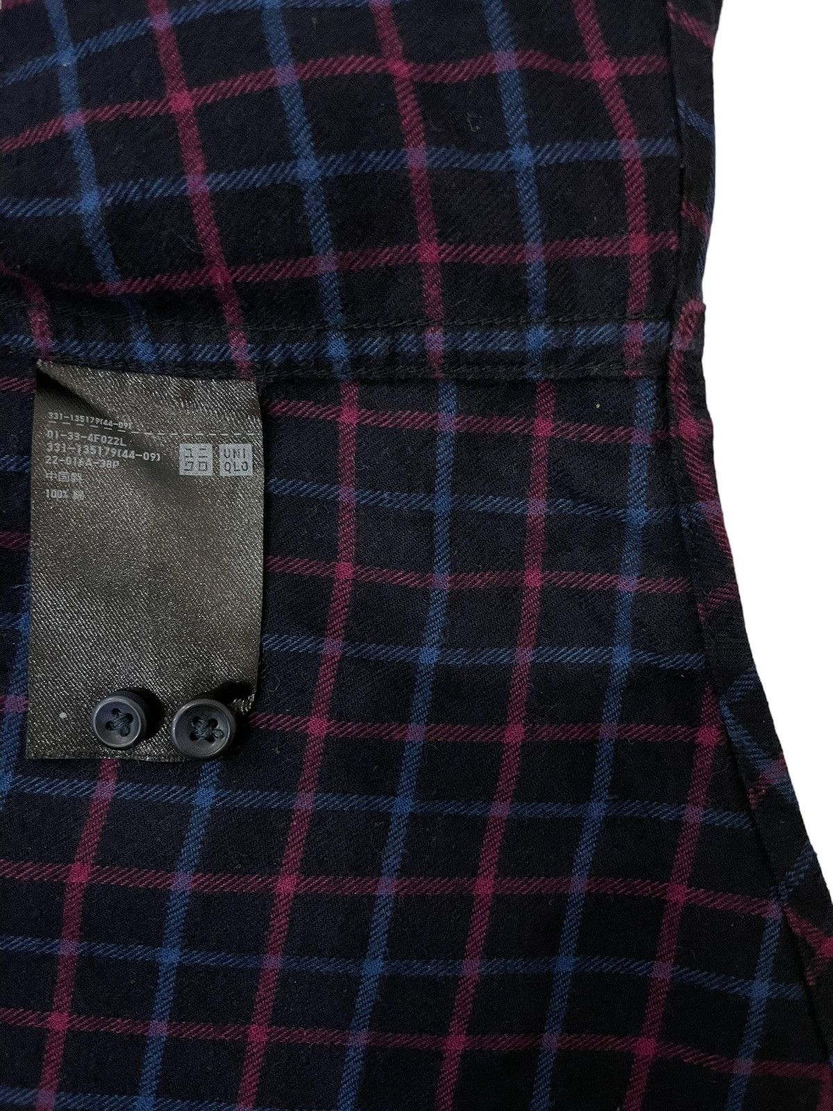 Flannel × Japanese Brand Vintage Uniqlo Travis Scott Style Plaid Tartan Flannel Size US S / EU 44-46 / 1 - 8 Thumbnail