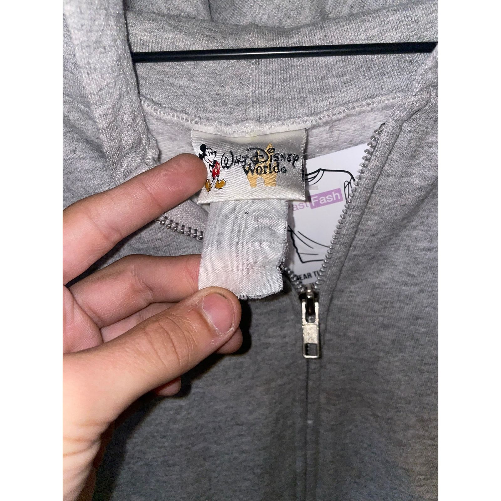 Disney Vintage Walt Disney World Hoodie Gray Ful Zip Jacket VTG XL Size US XL / EU 56 / 4 - 5 Thumbnail