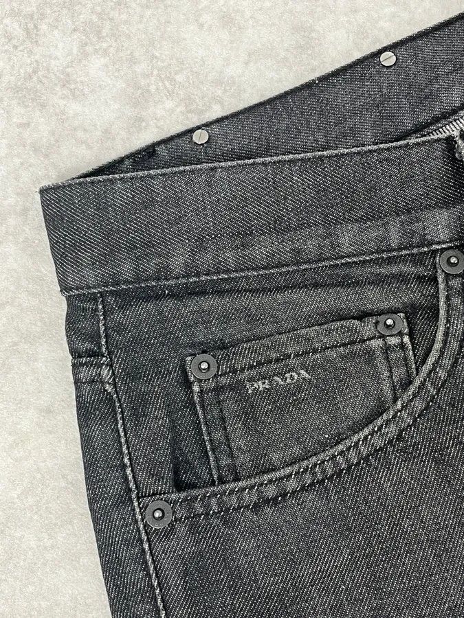 Prada AW2008 Prada Grey Denim Straight Jeans Size US 34 / EU 50 - 10 Thumbnail