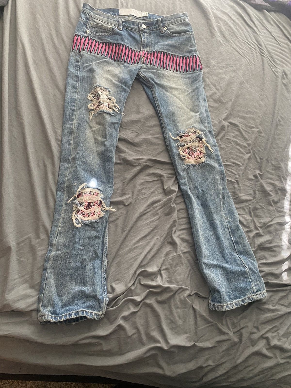 Japanese Brand Roman Catcher pink bullet denim Size US 30 / EU 46 - 1 Thumbnail