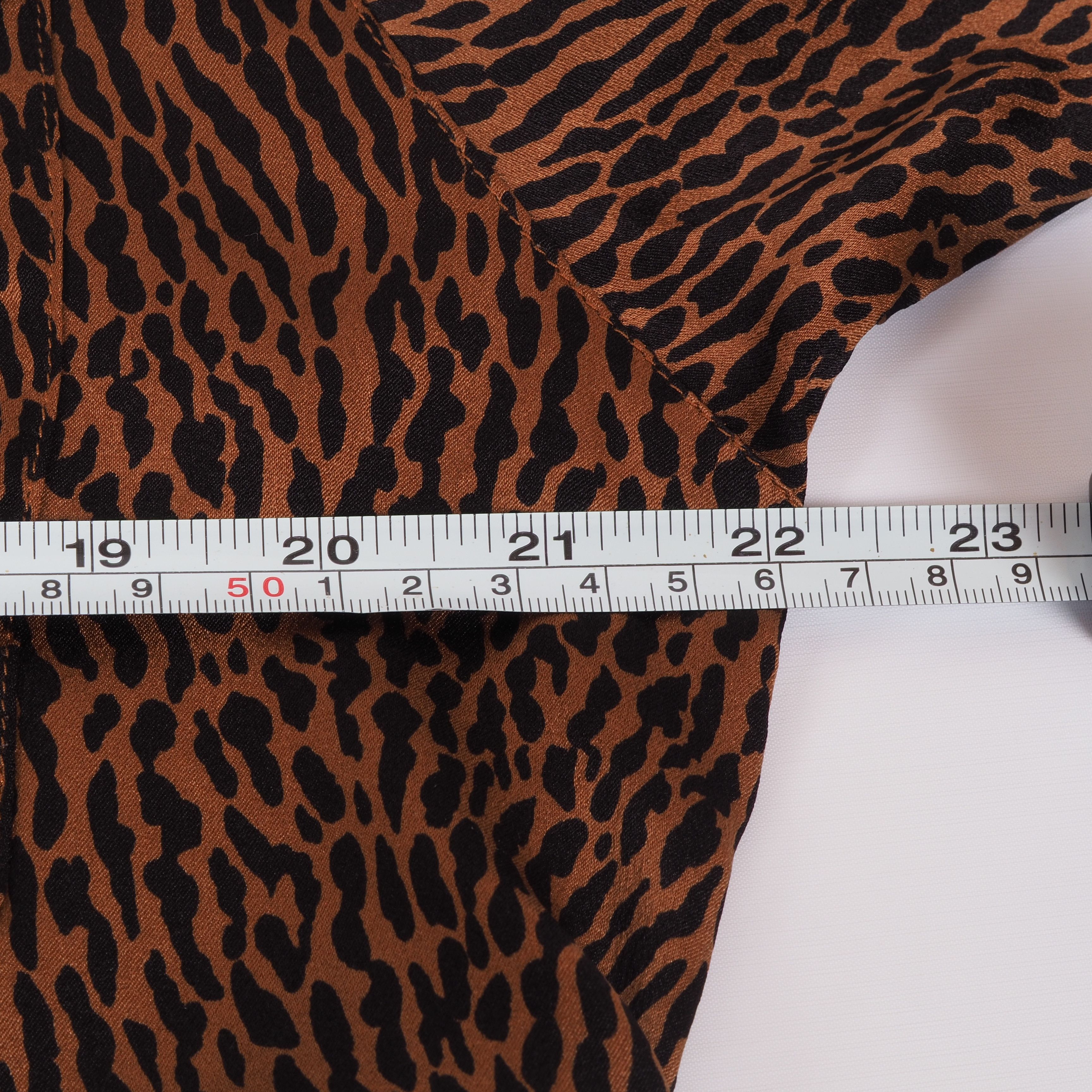 Escada Escada Vintage Silk Leopard Print Button-Up Blouse Size XL / US 12-14 / IT 48-50 - 7 Thumbnail