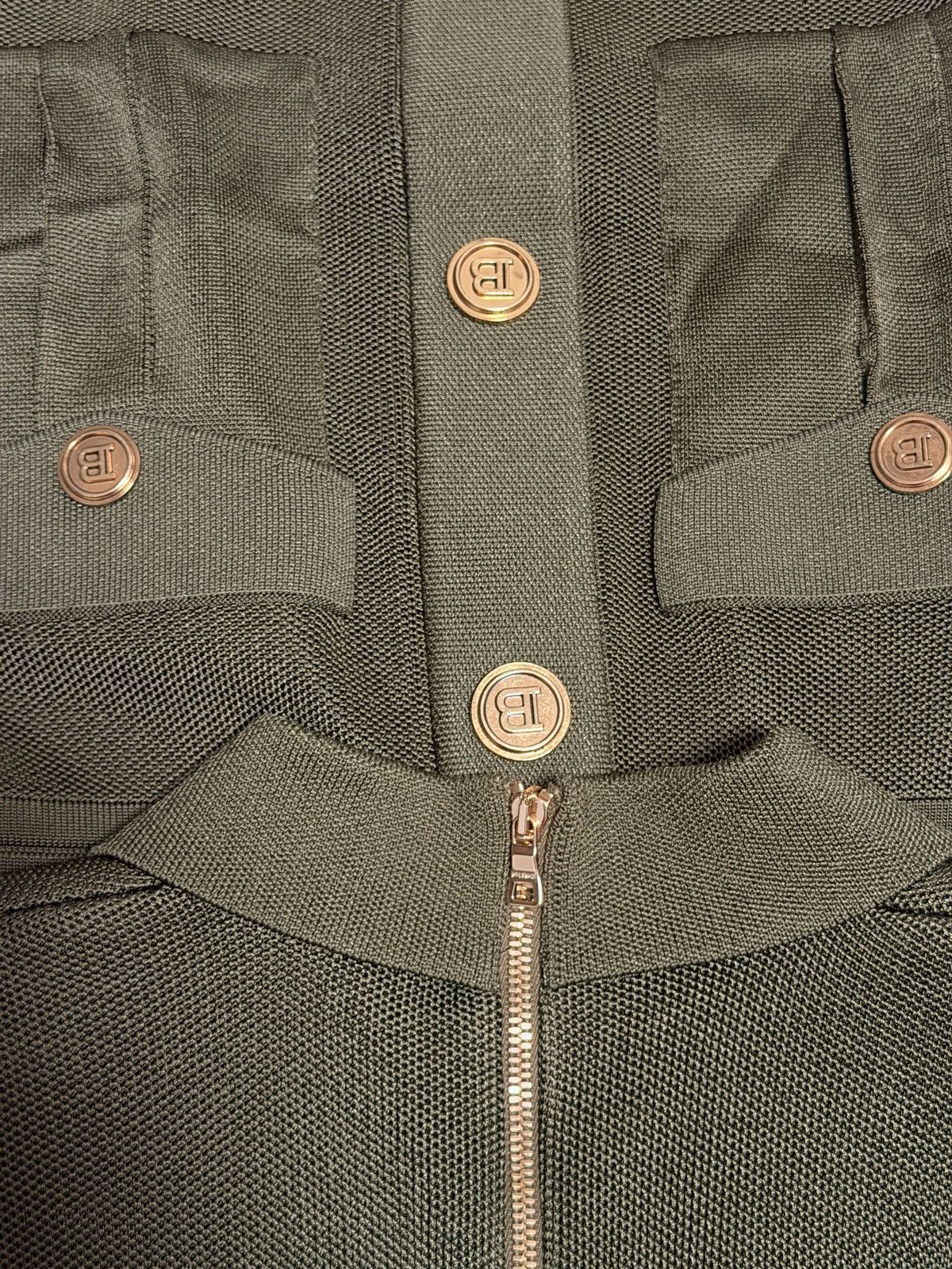 Balmain Balmain Military-Style Knit Mini Dress Size M / US 6-8 / IT 42-44 - 4 Thumbnail