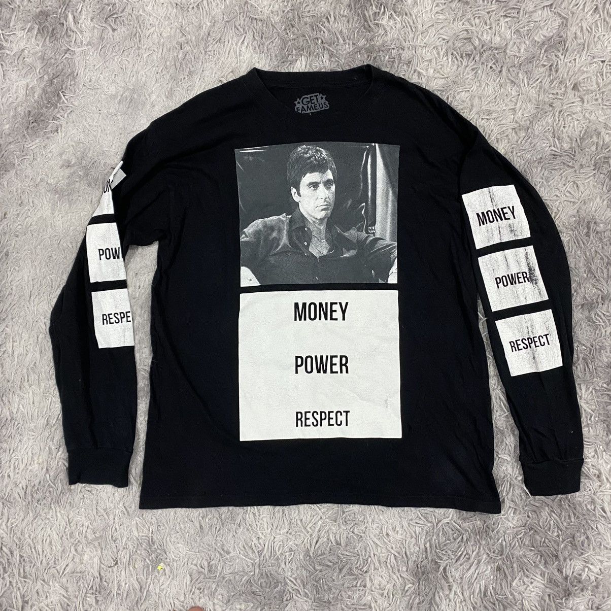 Vintage Movie scarface X get fame.us MONEY POWER RESPECT Size US L / EU 52-54 / 3 - 1 Thumbnail