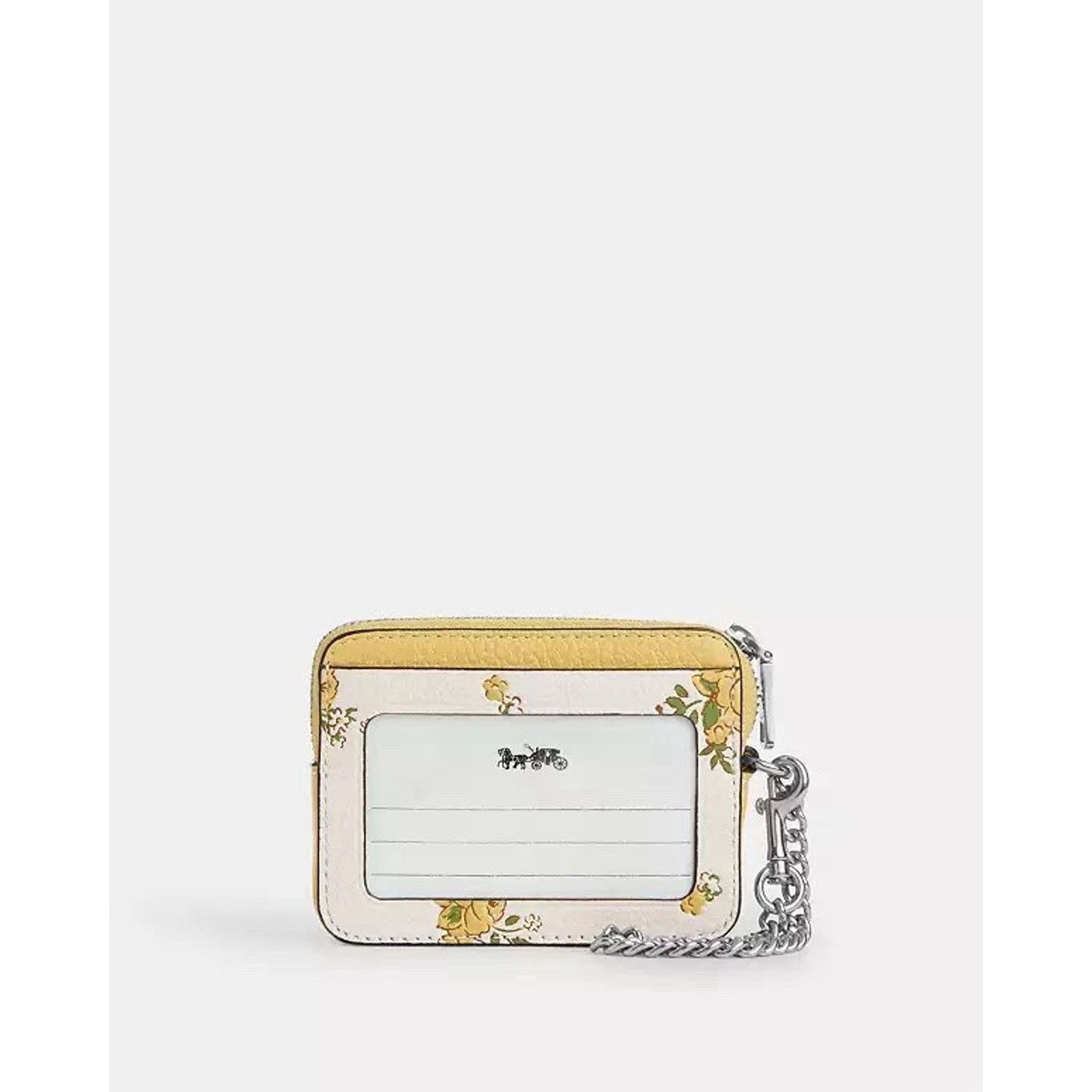 Coach NWT Coach Zip Card Case Signature Canvas Floral CAU44 Chalk Size ONE SIZE - 7 Thumbnail