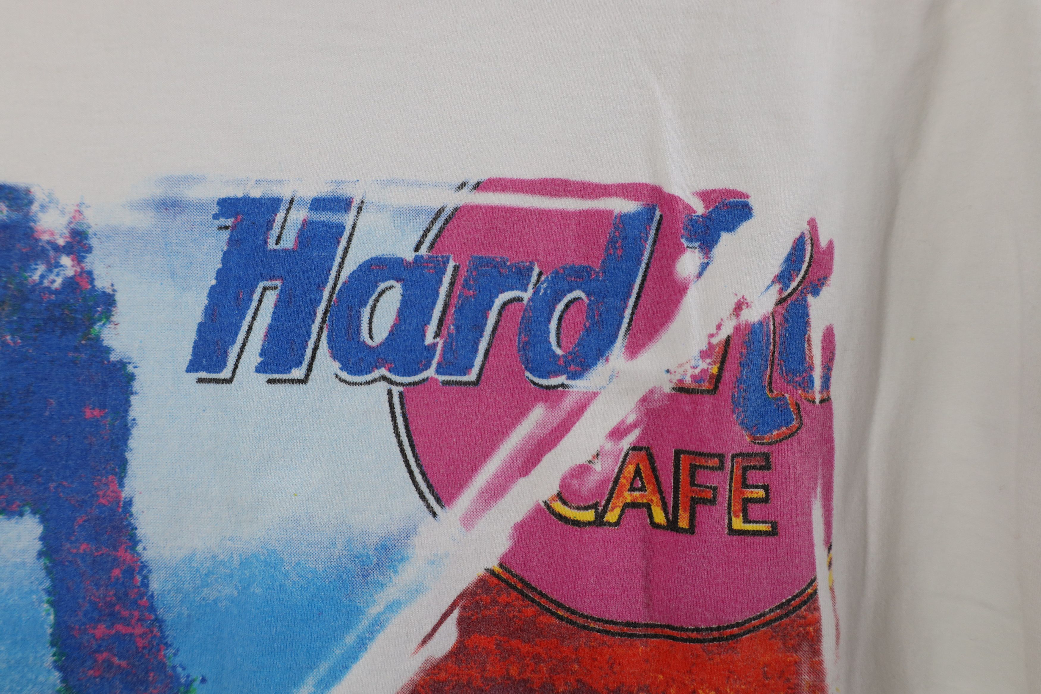 Hard Rock Cafe Vintage 90s Hard Rock Cafe Paris Eiffel Tower T-Shirt White Size US L / EU 52-54 / 3 - 11 Thumbnail