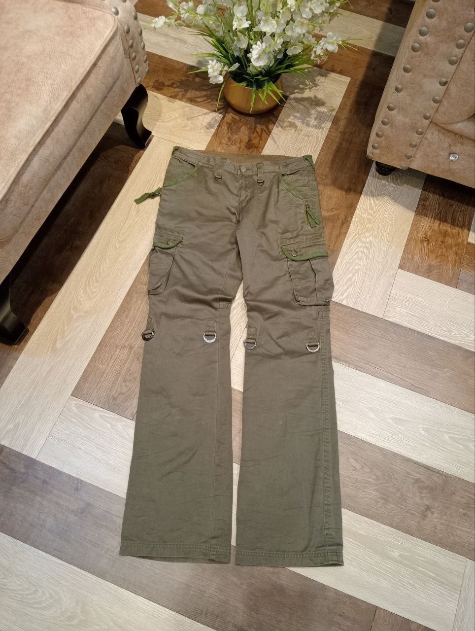 Tornado Mart TORNADO MART JAPAN FLARED CARGO PANTS Size US 31 - 1 Thumbnail