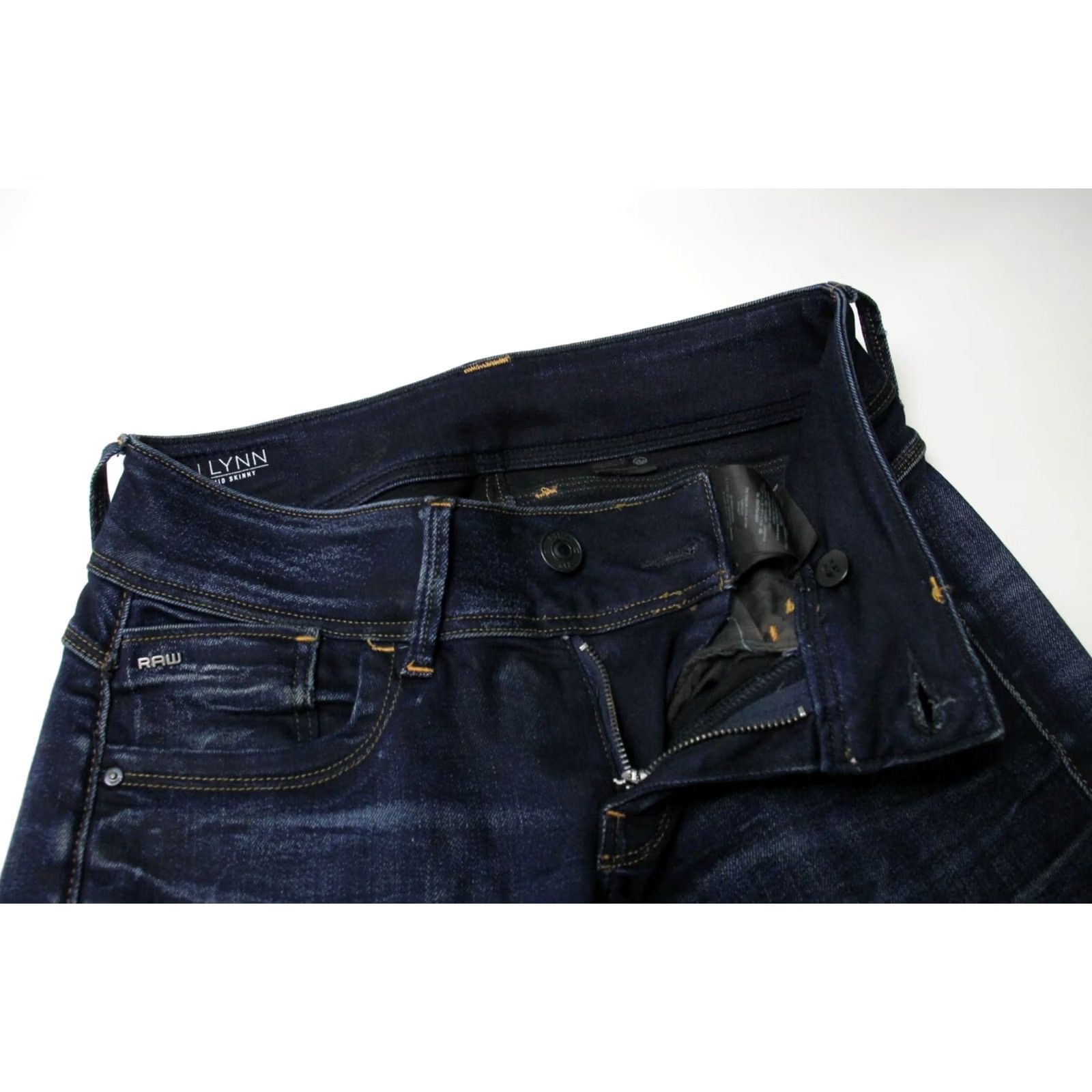 G-Star G-STAR Lynn Mid Skinny Jeans Women's W27/L30 Stretch Zip Fly Faded Whiskers Size 27" / US 4 / IT 40 - 4 Thumbnail