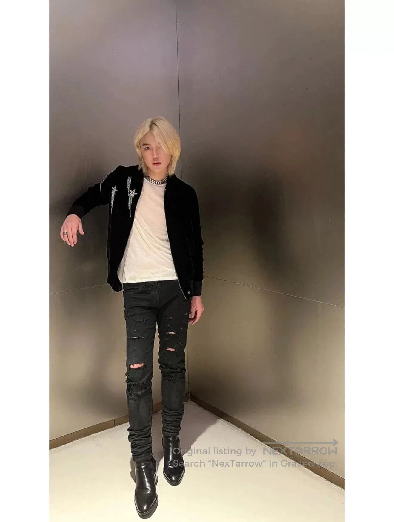 Saint Laurent Paris black velvet star embellishment jacket. Size US M / EU 48-50 / 2 - 7 Thumbnail