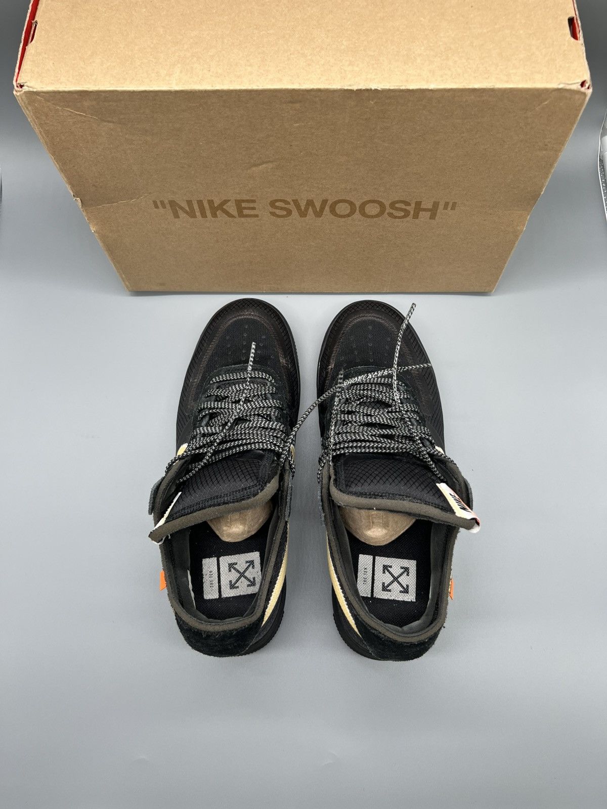 Nike × Off-White Nike x Off-White Air Force 1 Black Size US 9.5 / EU 42-43 - 6 Thumbnail