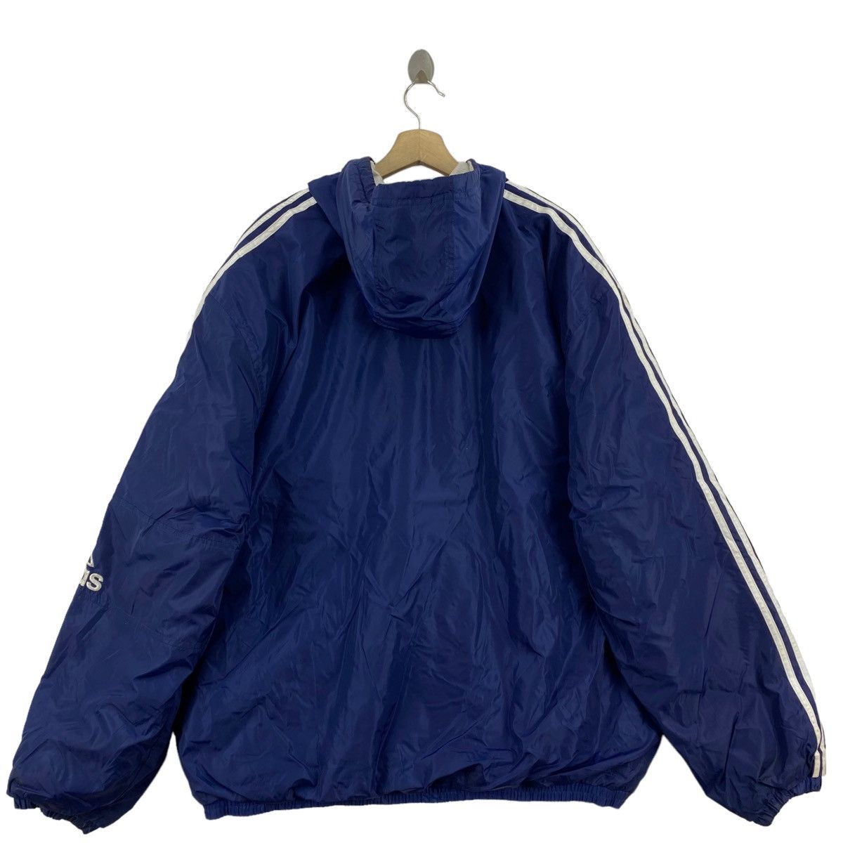 Adidas × Vintage Vintage ADIDAS EQUIPMENT 3 Stripes Side Tape Hooded Blue Size US XL / EU 56 / 4 - 4 Thumbnail