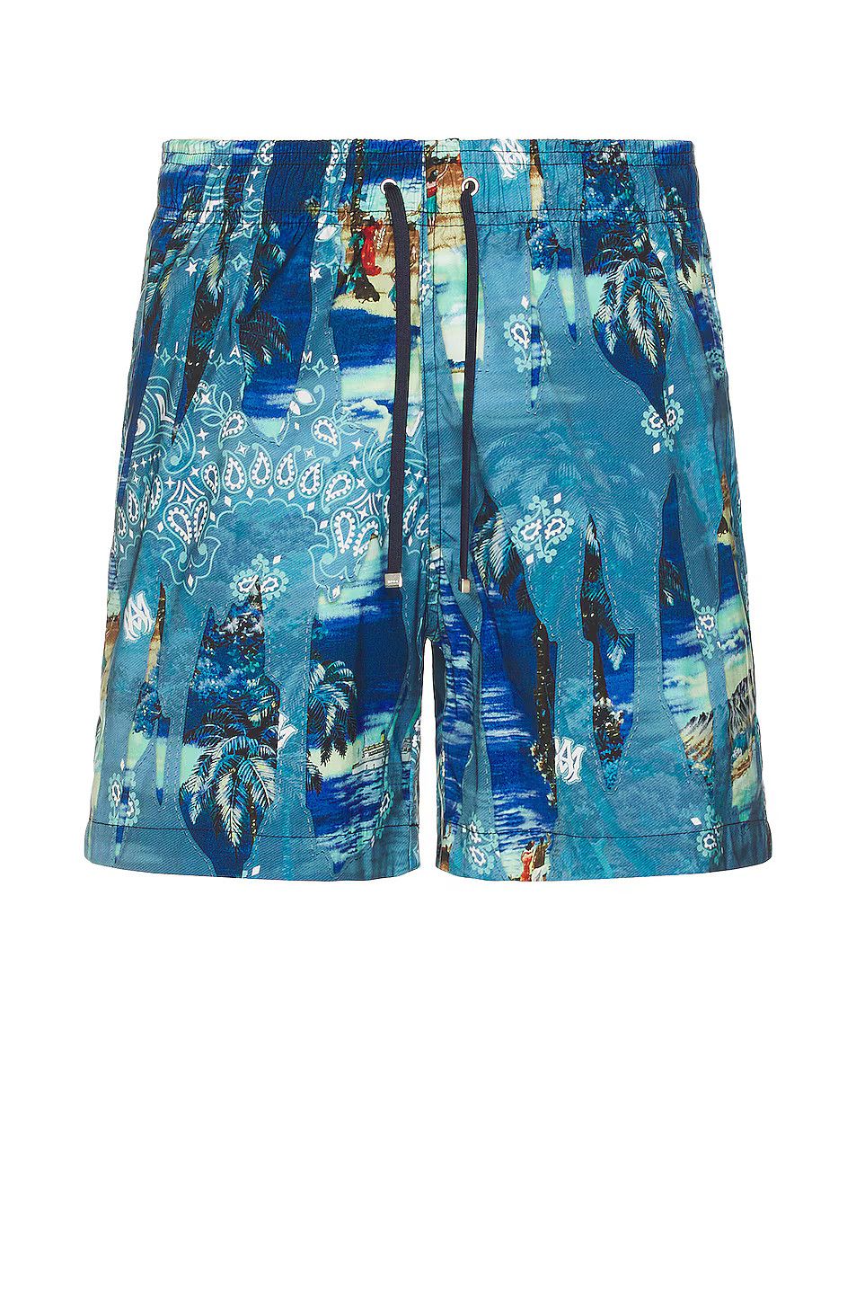 Amiri o1mle0426 Bandana Bleach Swim Trunk in Blue Size US 36 / EU 52 - 1 Thumbnail