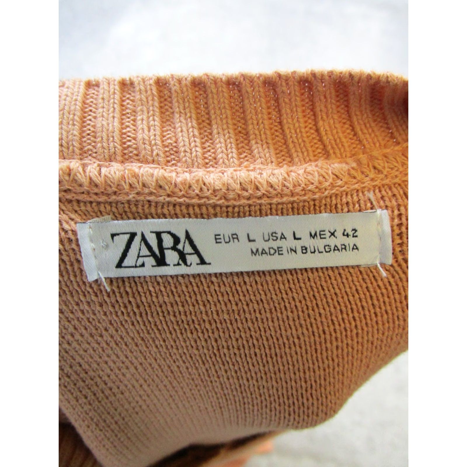 Zara Zara Vest Mens Large Orange Cotton Knit Pullover V-Neck Sleeveless Casual Sweatshirt Shirt? Size US L / EU 52-54 / 3 - 3 Thumbnail