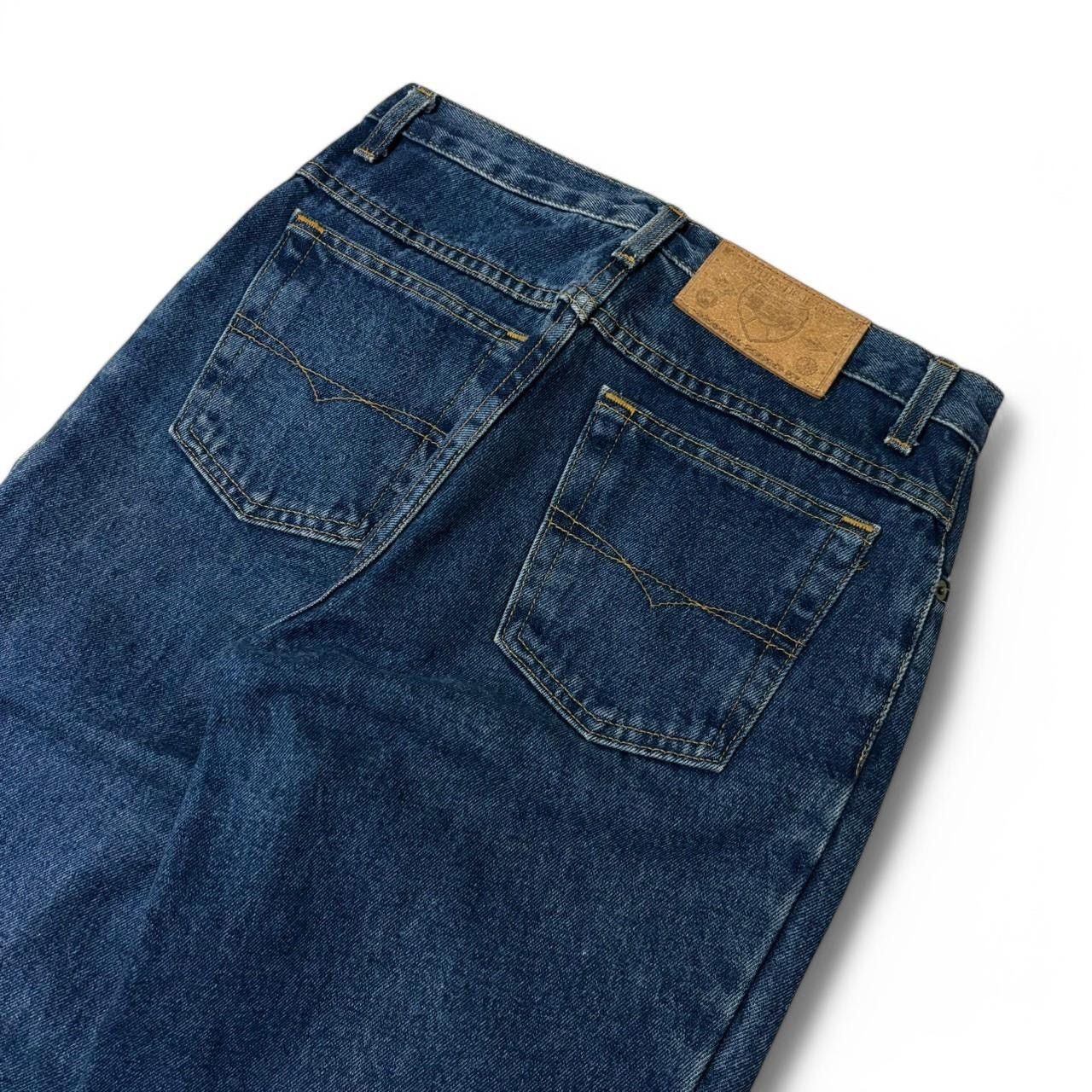 Vintage Vintage 1990s Darkwash Blue Denim Jeans 29x28.75 Size US 29 - 7 Thumbnail