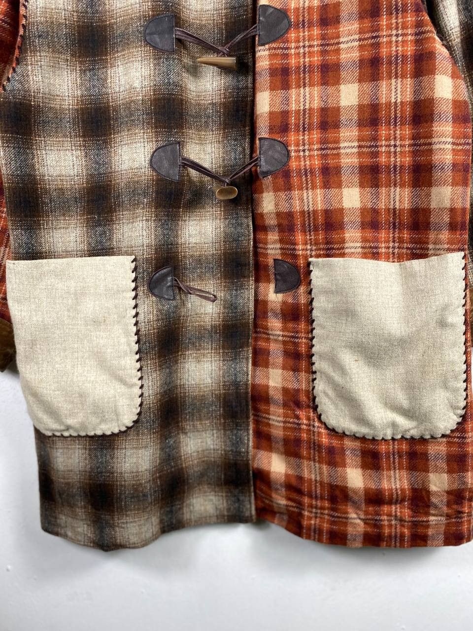 Japanese Brand japanese brand wool patchwork jacket nice design Size US L / EU 52-54 / 3 - 3 Thumbnail