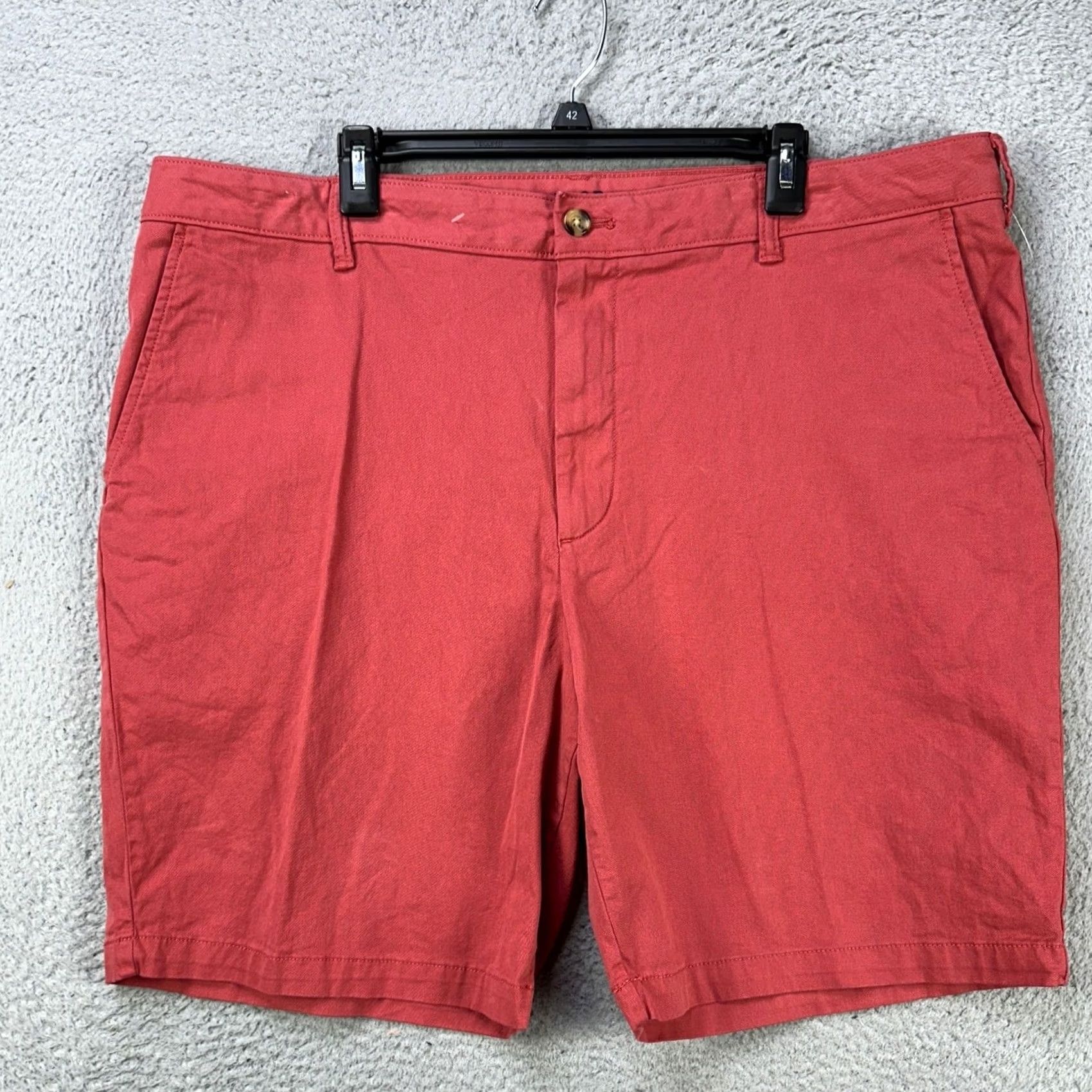 Izod IZOD Saltwater Chino Short Red Khaki Stretch Classic Fit Pocket Adult Men 42X9.5 NEW Size US 42 / EU 58 - 3 Thumbnail