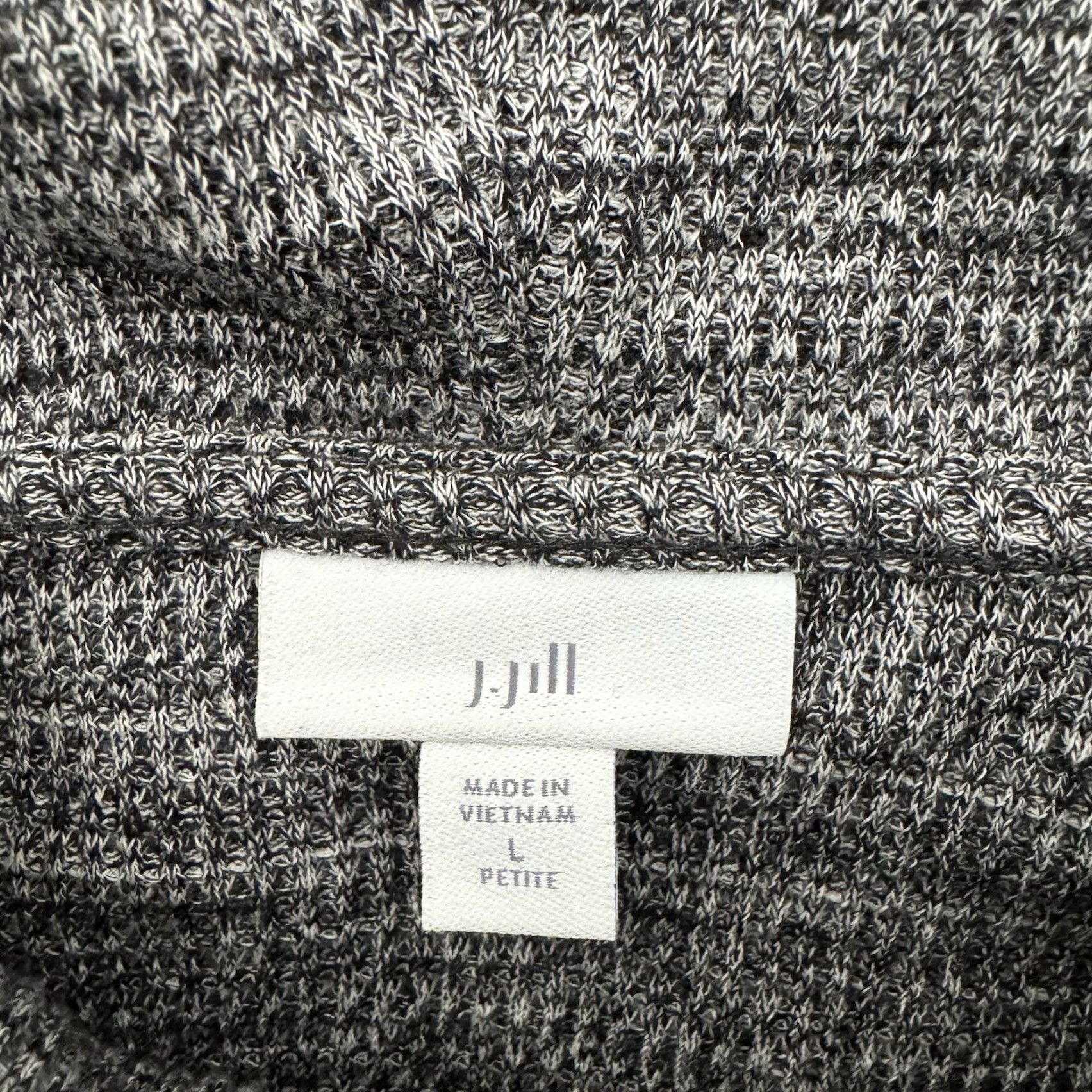 J. Jill J. Jill Sweater Womens Size Large Petite Cowl Neck Ruched Sides Cozy Knit Pullover Light-Weight Cotton Blend Gray Mens? No gender final: Womens Size L / US 10 / IT 46 - 4 Thumbnail