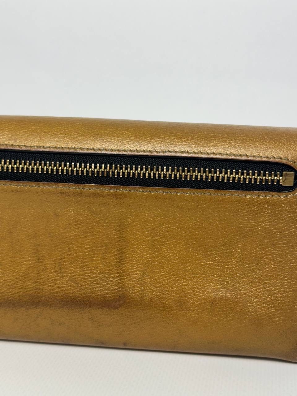 Loewe 90s Vintage Loewe Anagram Leather Authentic Golden Wallet Size ONE SIZE - 5 Thumbnail