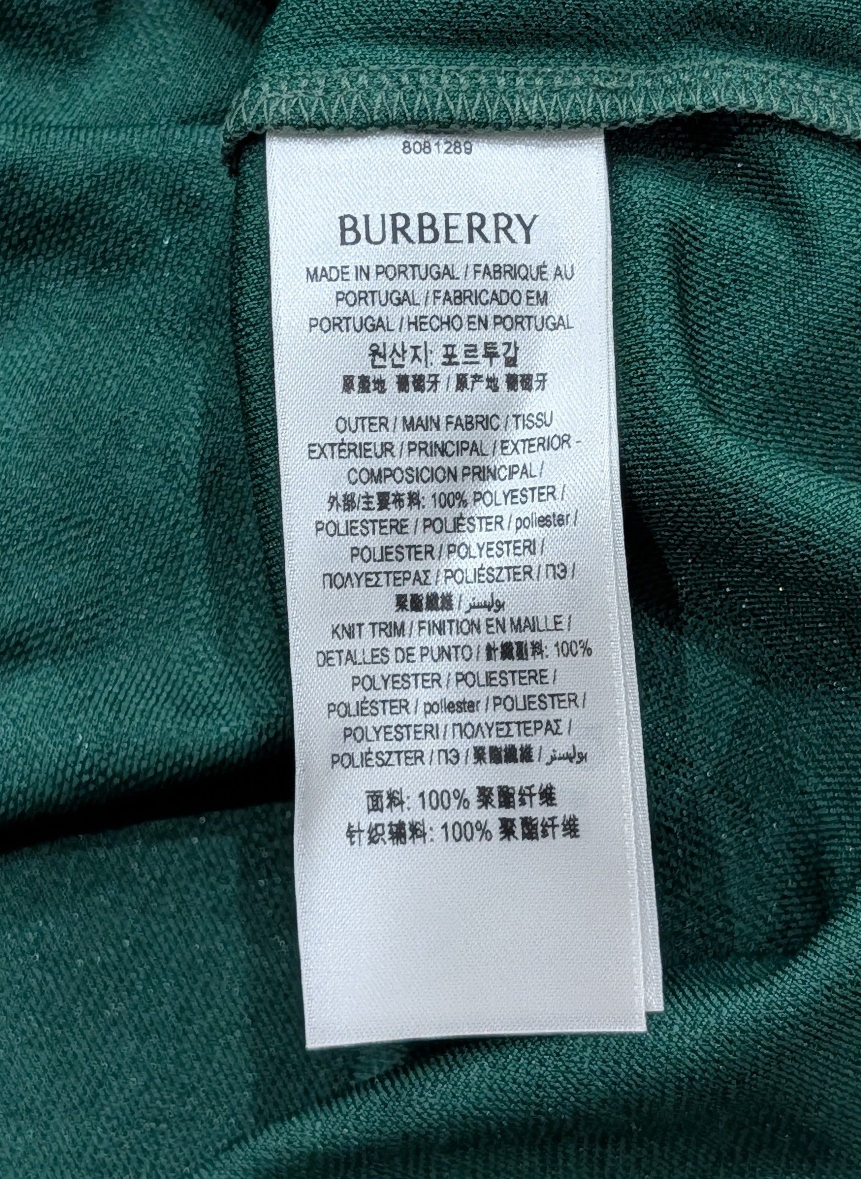 Burberry BURBERRY Floral Johnny Collar Polo Shirt Ivy Green Medium Size US M / EU 48-50 / 2 - 5 Thumbnail