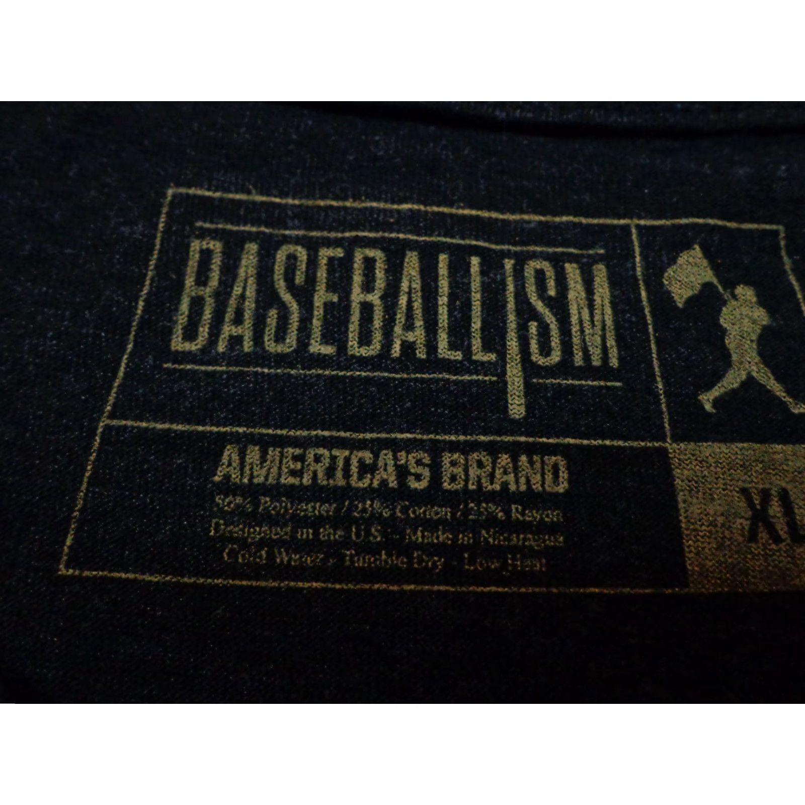 Vintage BASEBALLISM T-SHIRT Baseball Shirt Short Sleeve Crew Neck XL Black Men Size US XL / EU 56 / 4 - 3 Thumbnail