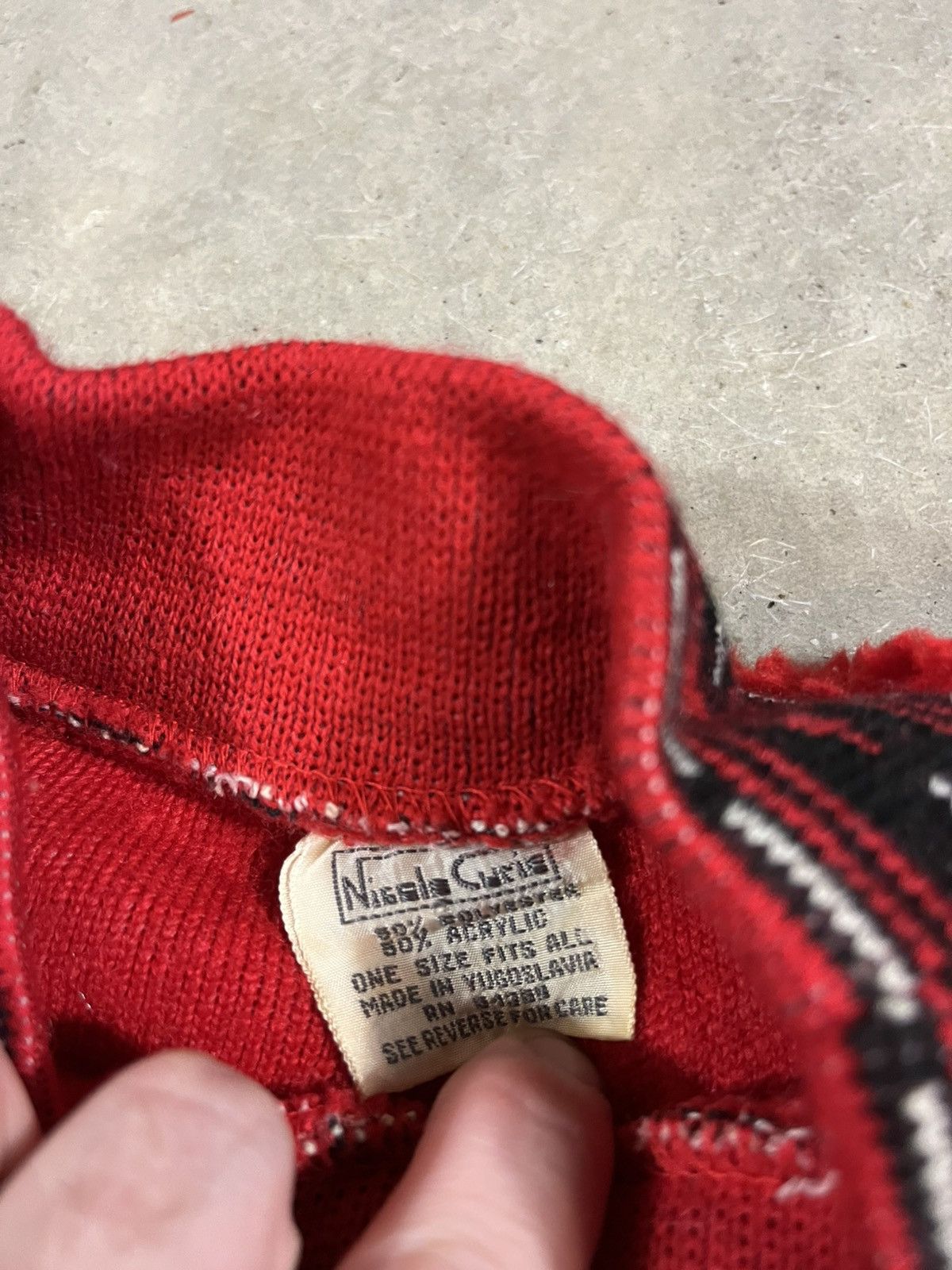 Vintage Vintage 70s Deep Pile Sweatshirt Two Tone Red Size US XL / EU 56 / 4 - 5 Thumbnail