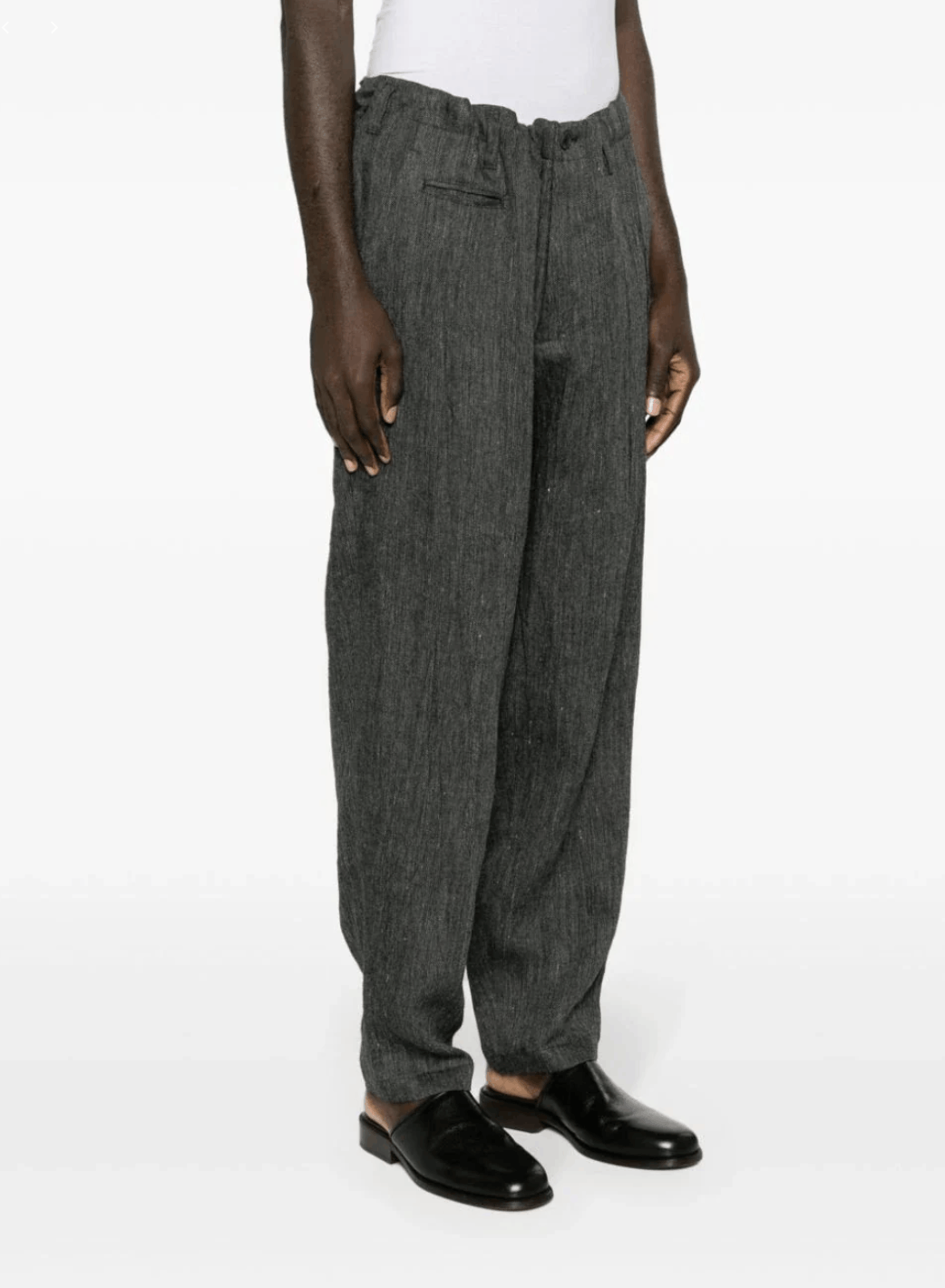 Yohji Yamamoto Yohji Yamamoto Pour Homme - FLAX TOP GABARDINE SLIM PANTS Size US 30 / EU 46 - 4 Thumbnail