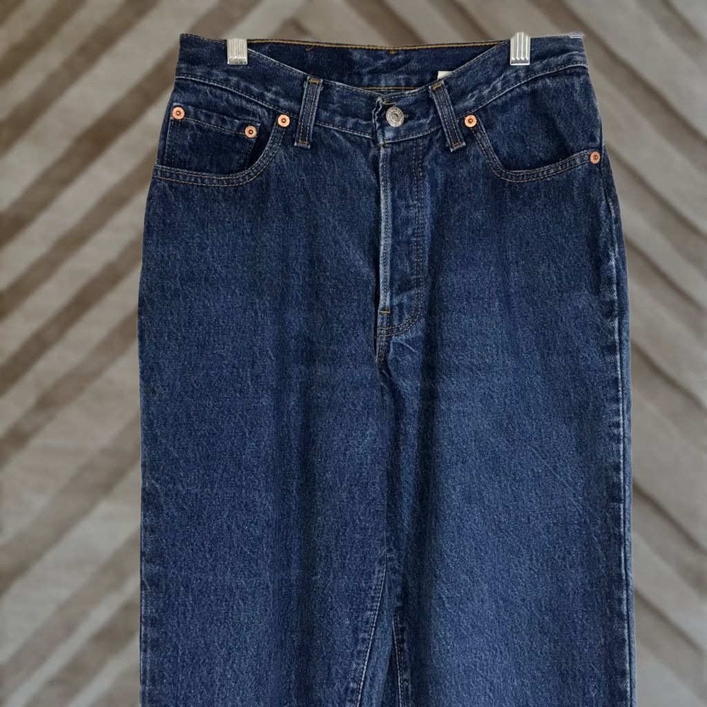 Levi's VTG Levi's 501 Women Jeans Dark Wash High Rise Button Fly Levi's 501 Original Fit Jeans Size 9 Made USA Womens Retro Vintage Denim Straight Size 30" / US 8 / IT 44 - 1 Thumbnail