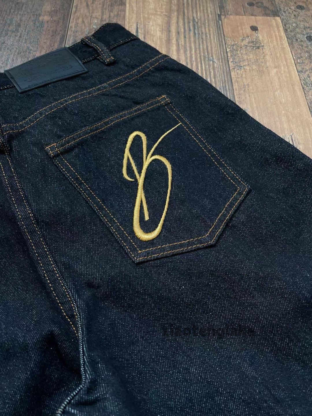 Jean zx vintage loose baggy flared hiphop lrregular design jeans Size US 33 - 2 Thumbnail