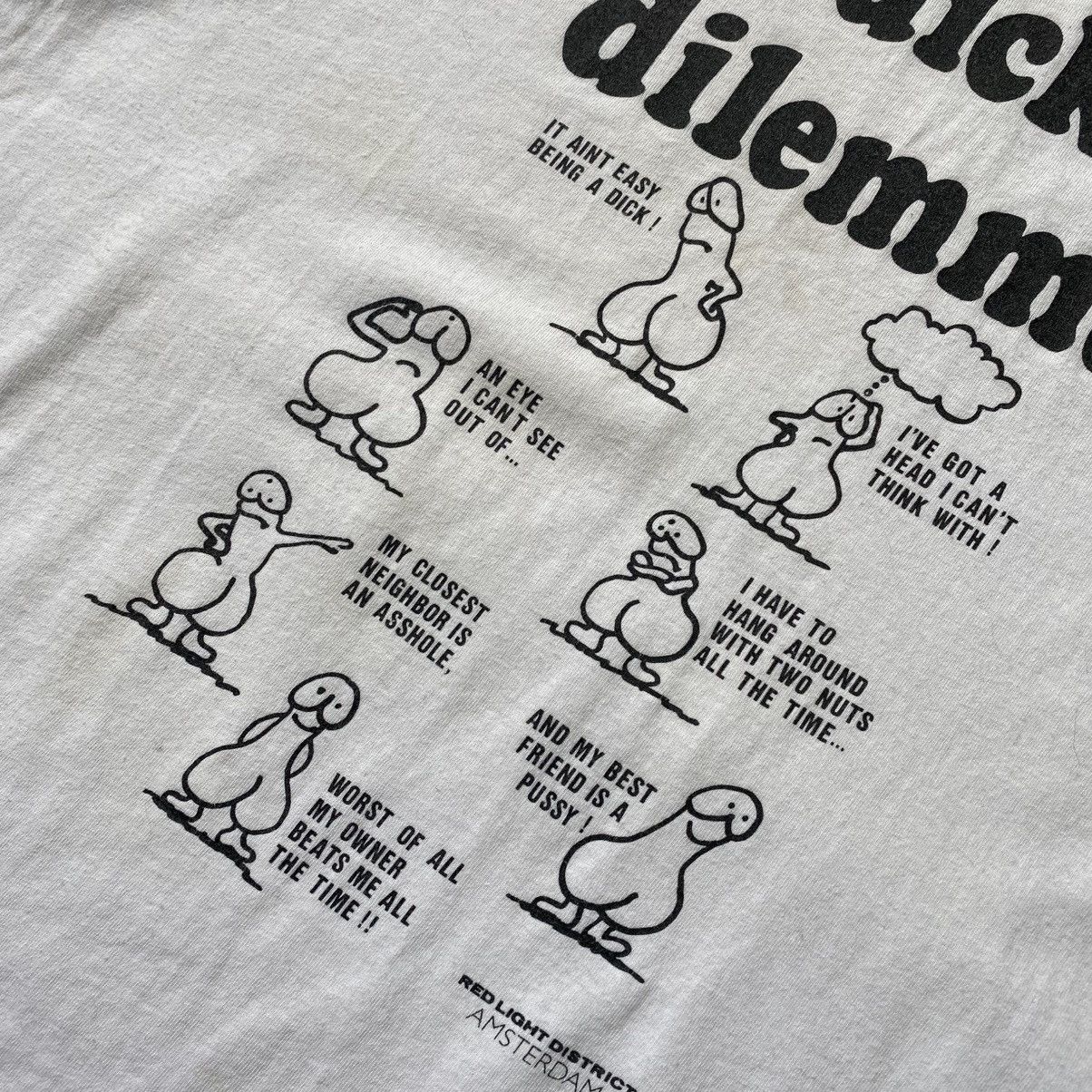 Vintage Vintage Humor A Dicks Dilemma Big Logo graphic 90’s tee Size US XL / EU 56 / 4 - 4 Thumbnail