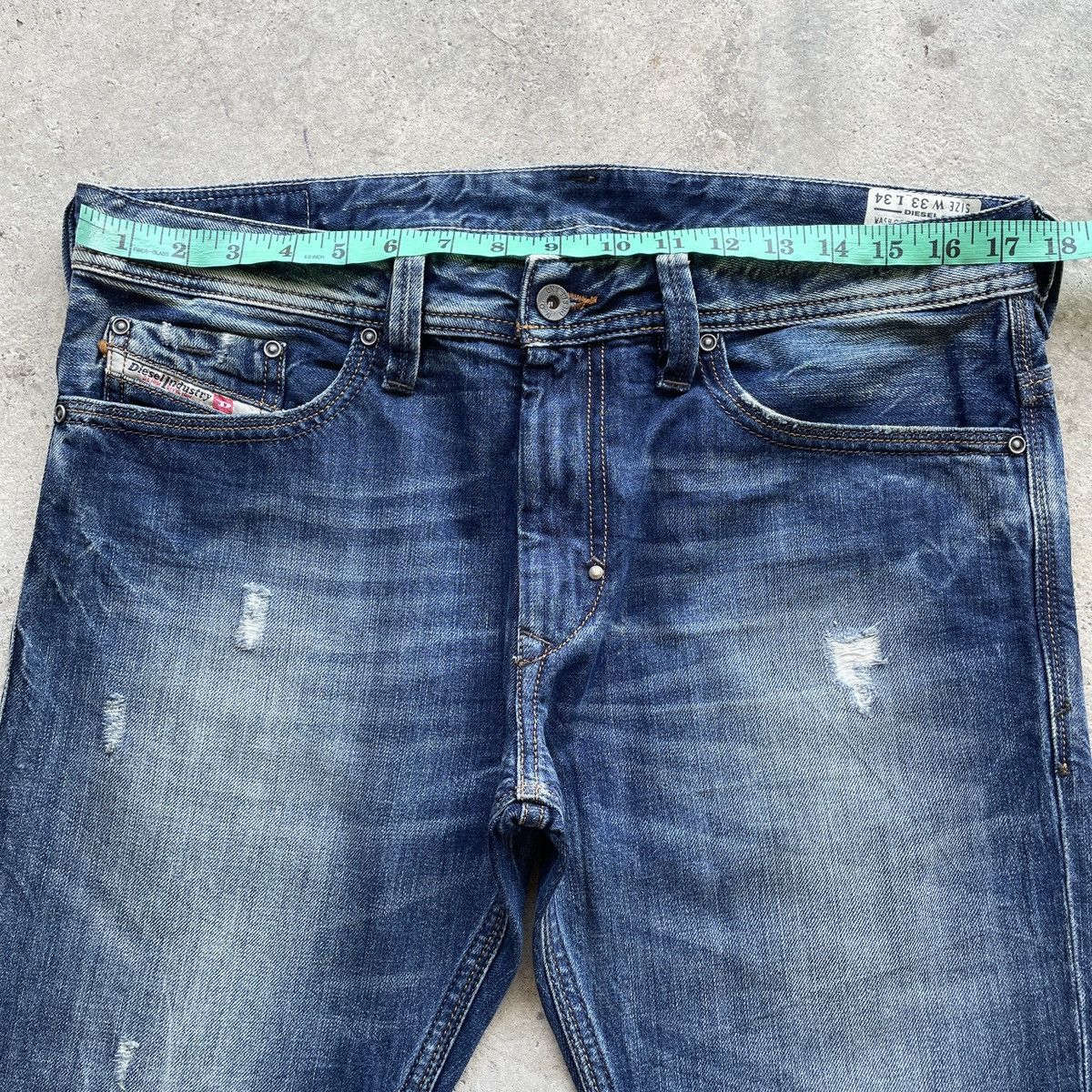Diesel Vintage Diesel Industry Faded Jeans Distressed Denim Pants Size US 35 - 5 Thumbnail