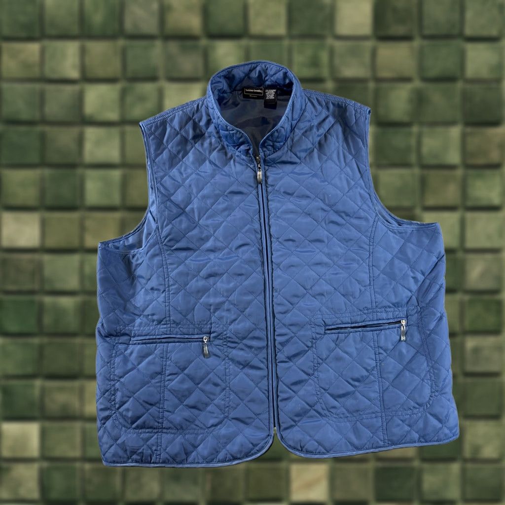 Talbots TALBOTS Vest ZIP Front Quilted Lined Fleece Blue 2XL Women’s Regular Size Sleeveless Classic Front Closure Patchwork? Size XXL / US 16-18 / IT 52-54 - 1 Thumbnail