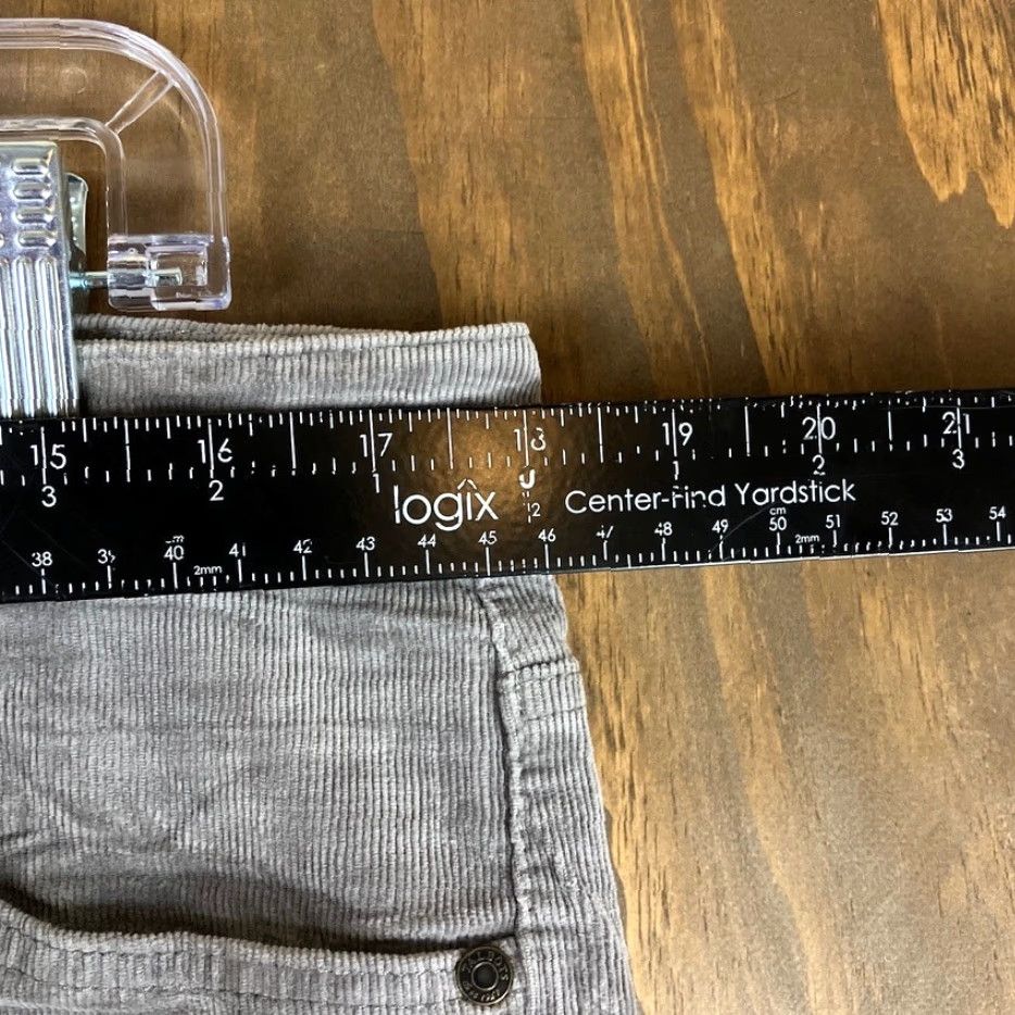 Talbots VINTAGE Talbots Womens Jeans Gray Corduroy Petite High Waist Straight Leg Stretch 14P Size 25" / US 0 / IT 36 - 6 Thumbnail