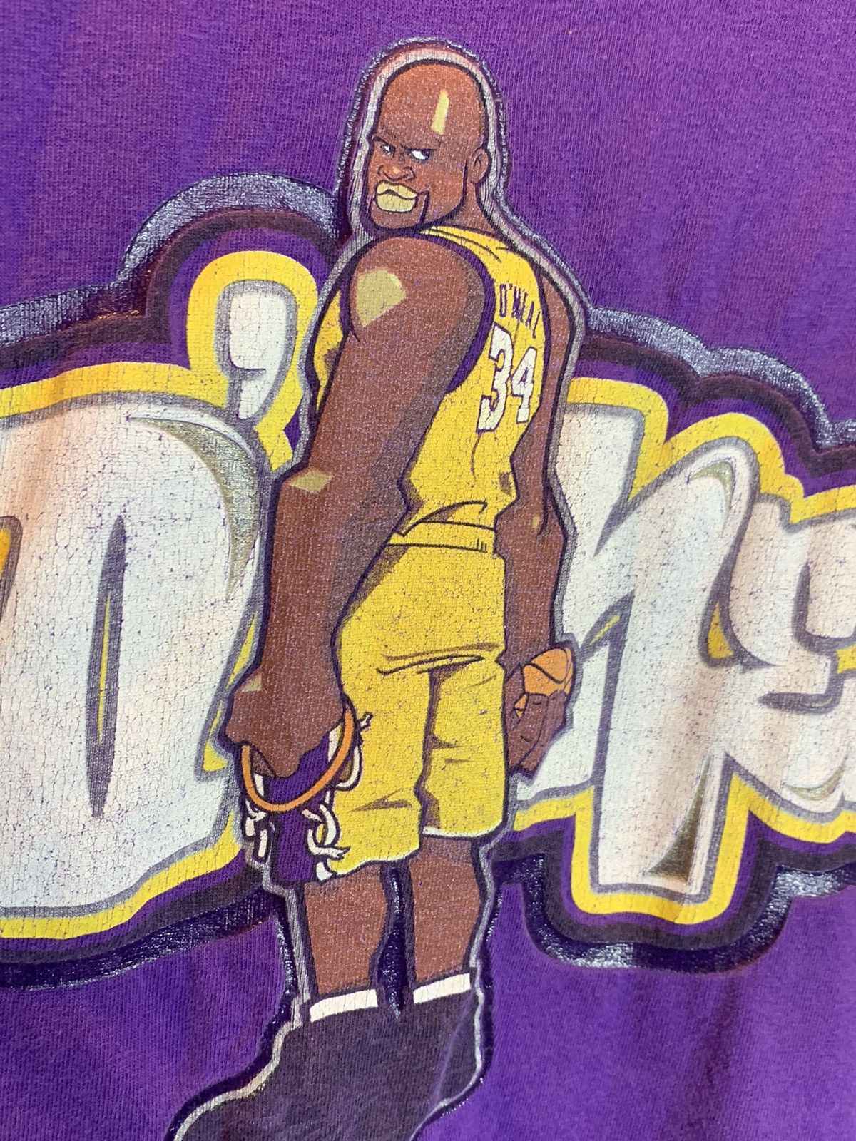 Nike *RARE* Vintage Shaq Nike Shaquille O’Neal LA Lakers T-Shirt Size US L / EU 52-54 / 3 - 6 Thumbnail