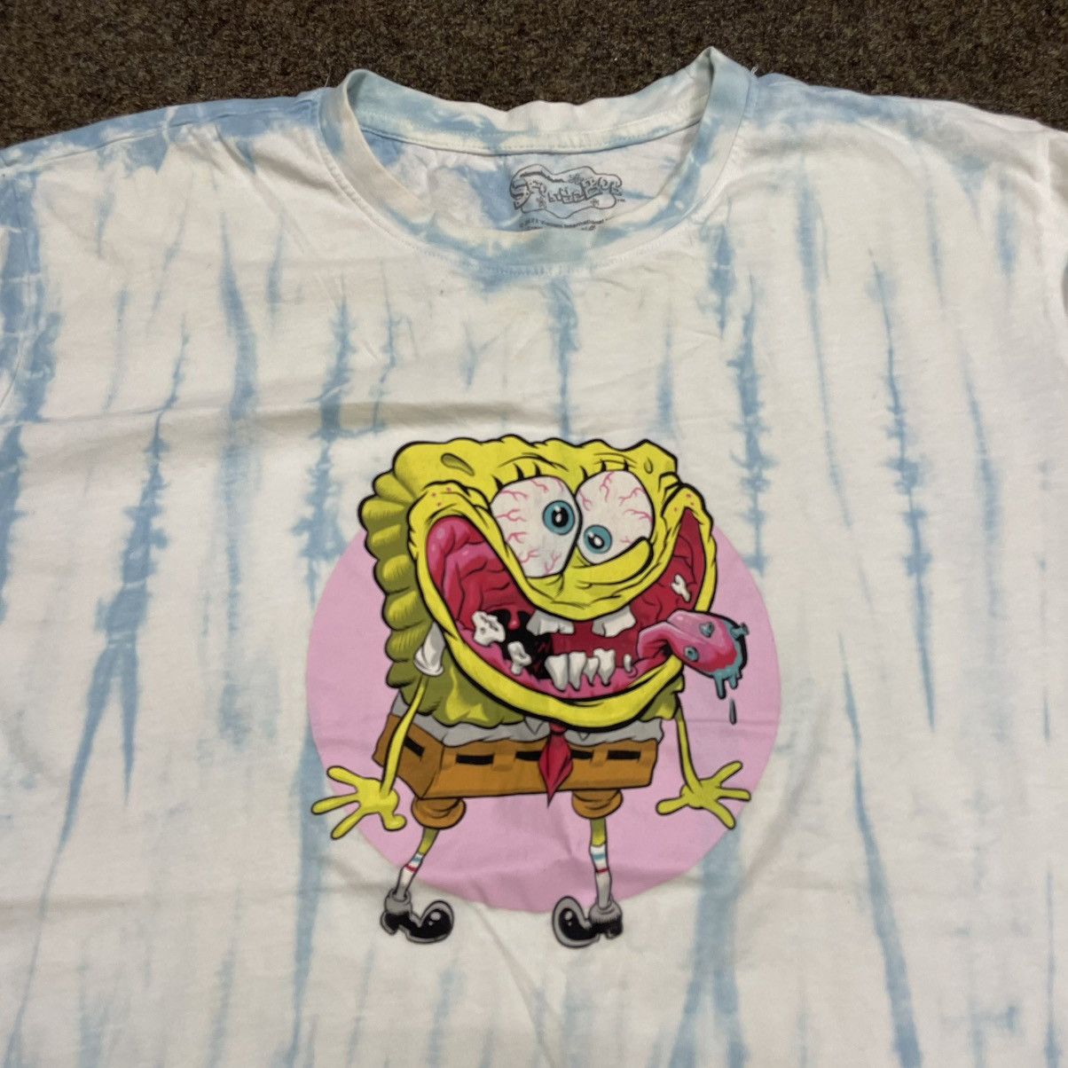 Vintage Vintage Y2K Sun Faded SpongeBob Graphic Tee Oversized Drip L Size US L / EU 52-54 / 3 - 3 Thumbnail
