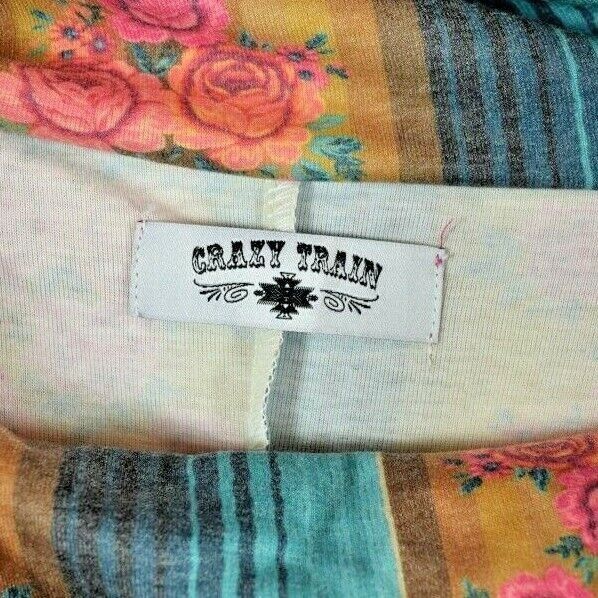 Other Crazy Train Womens Size One Size Plus Colorful Floral Pullov Size ONE SIZE - 3 Thumbnail
