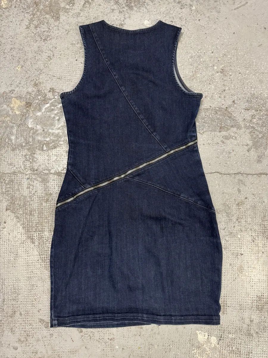 2000s Diesel Tornado Zip Blue Denim Dress