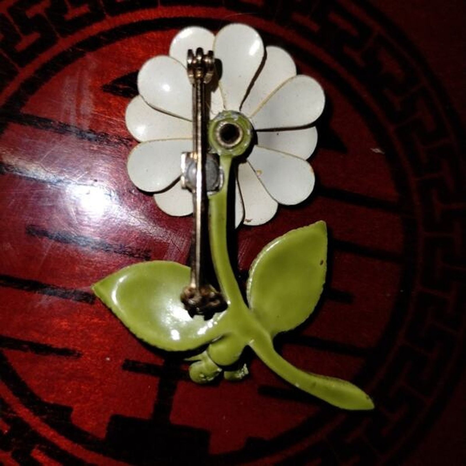 Vintage Vintage 60s sunflower enamel brooch pin Size ONE SIZE - 2 Thumbnail