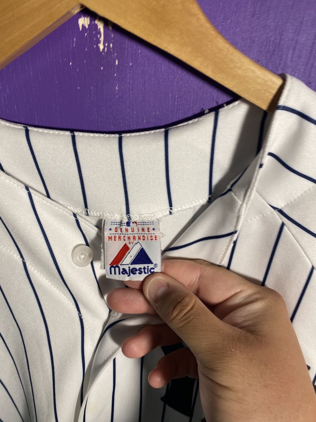 MLB Vintage 90s New York yankees derek jeter jersey Size US L / EU 52-54 / 3 - 4 Thumbnail
