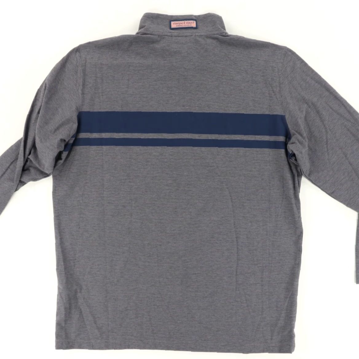 Vineyard Vines VINTAGE Vineyard Vines Edgartown Shep Stretch Striped Mock Long Sleeve Sweatshirt Gray Men's L Size US L / EU 52-54 / 3 - 4 Thumbnail