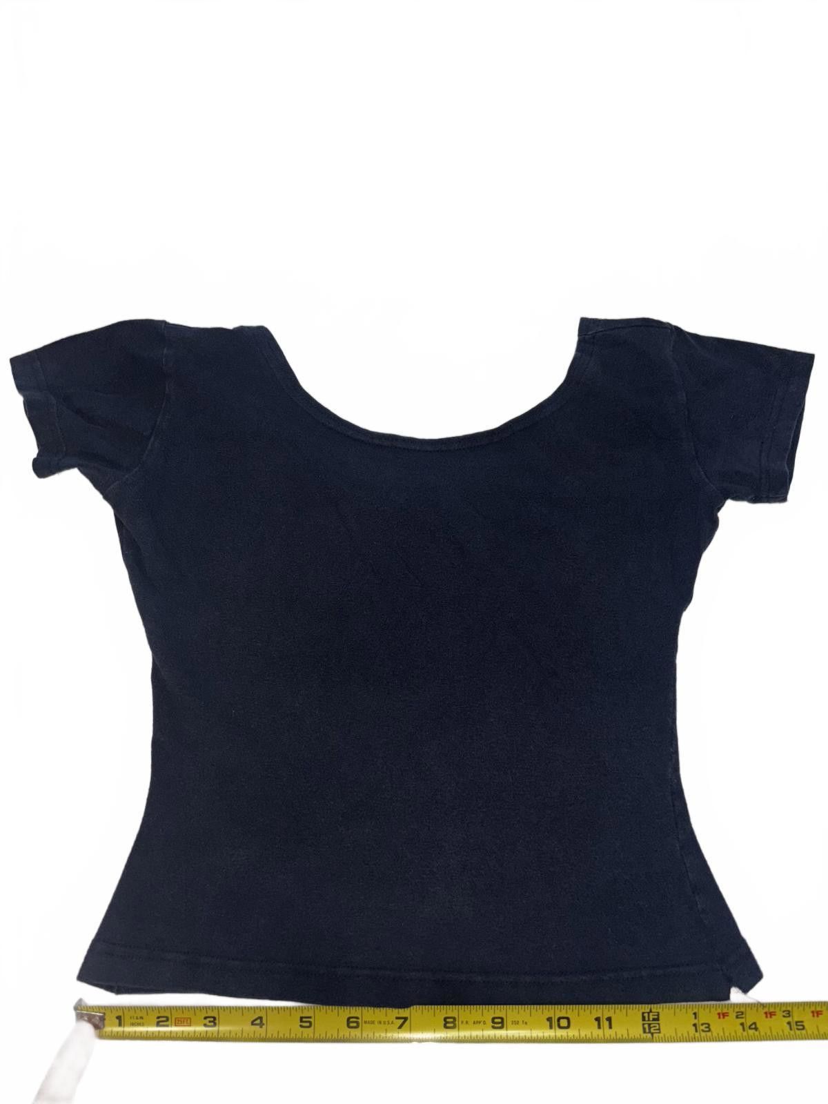 Designer Stylish Black Short Sleeve Top Size M / US 6-8 / IT 42-44 - 5 Thumbnail