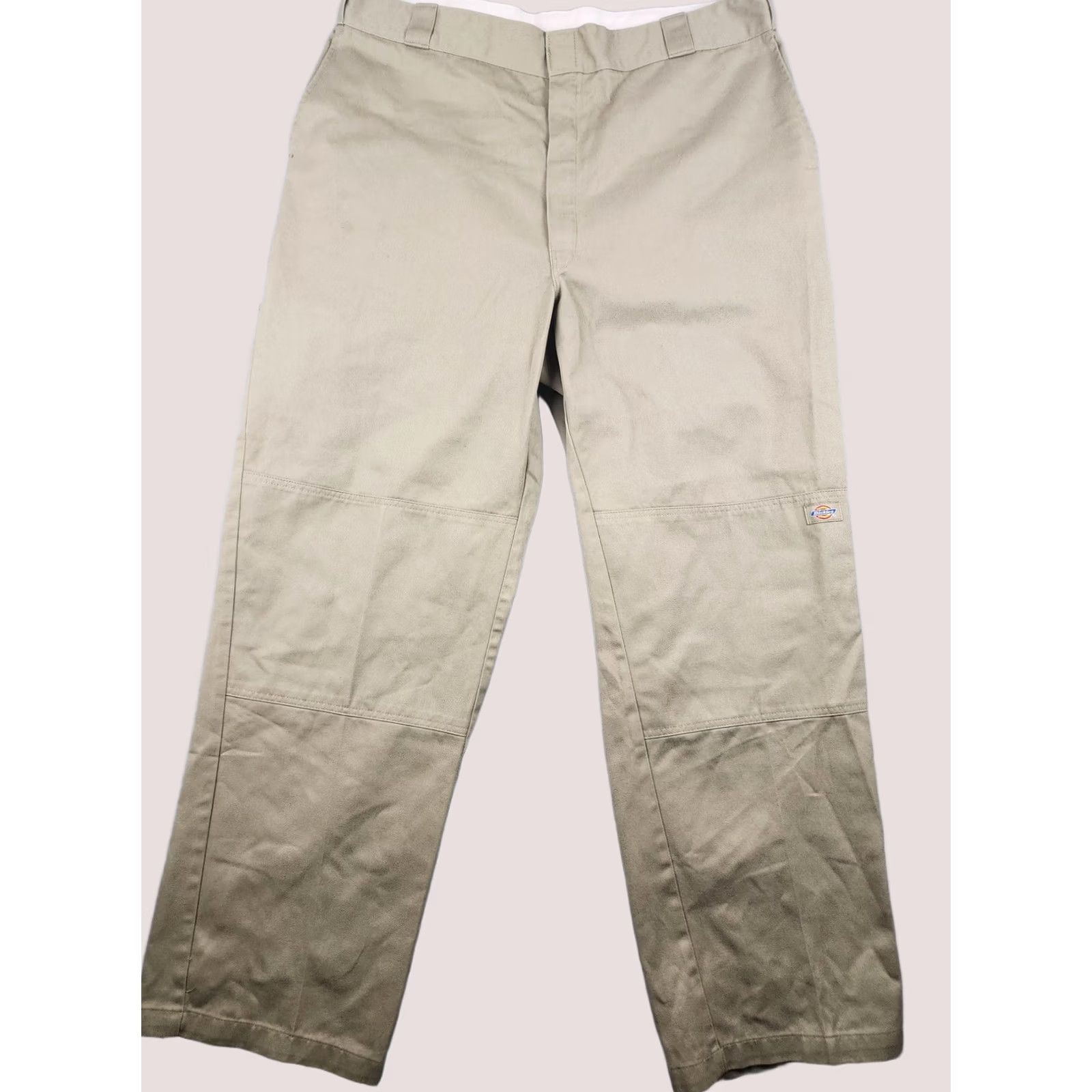 Dickies Pants Mens 40x33 Carpenter Relaxed Work Utility Double Knee Beige, Men's