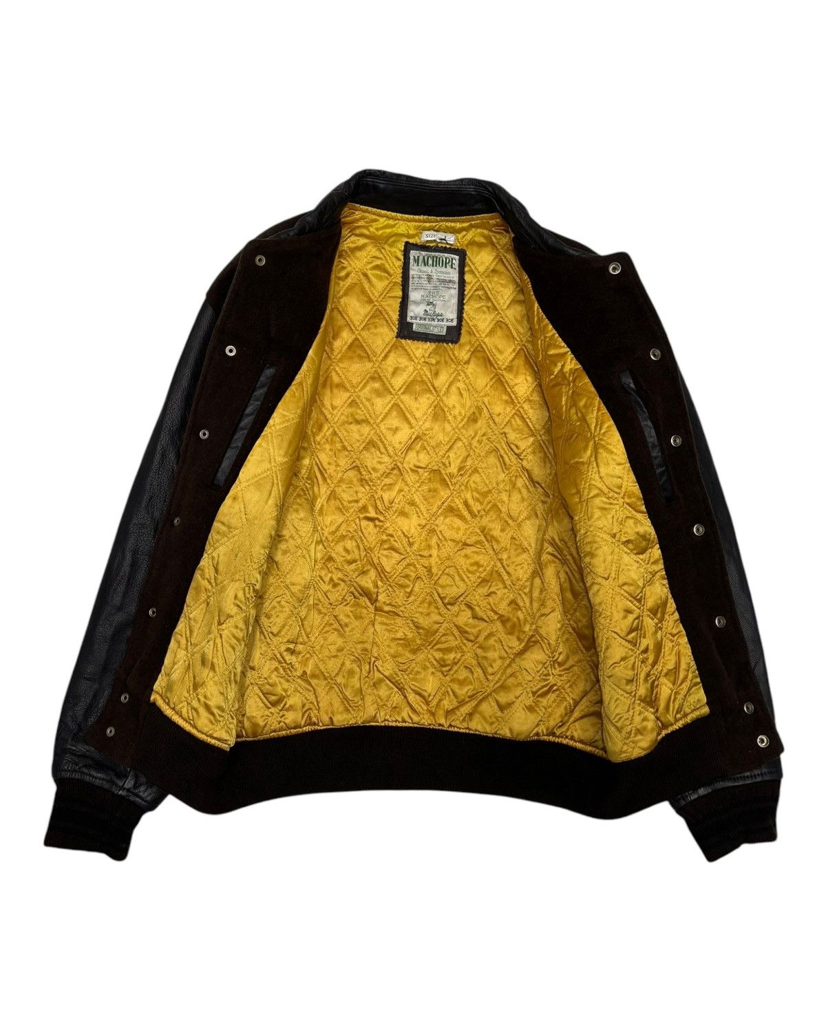 Japanese Brand Vintage Don’t Be So Noisy MacHope Leather Varsity Jacket Size US L / EU 52-54 / 3 - 11 Thumbnail
