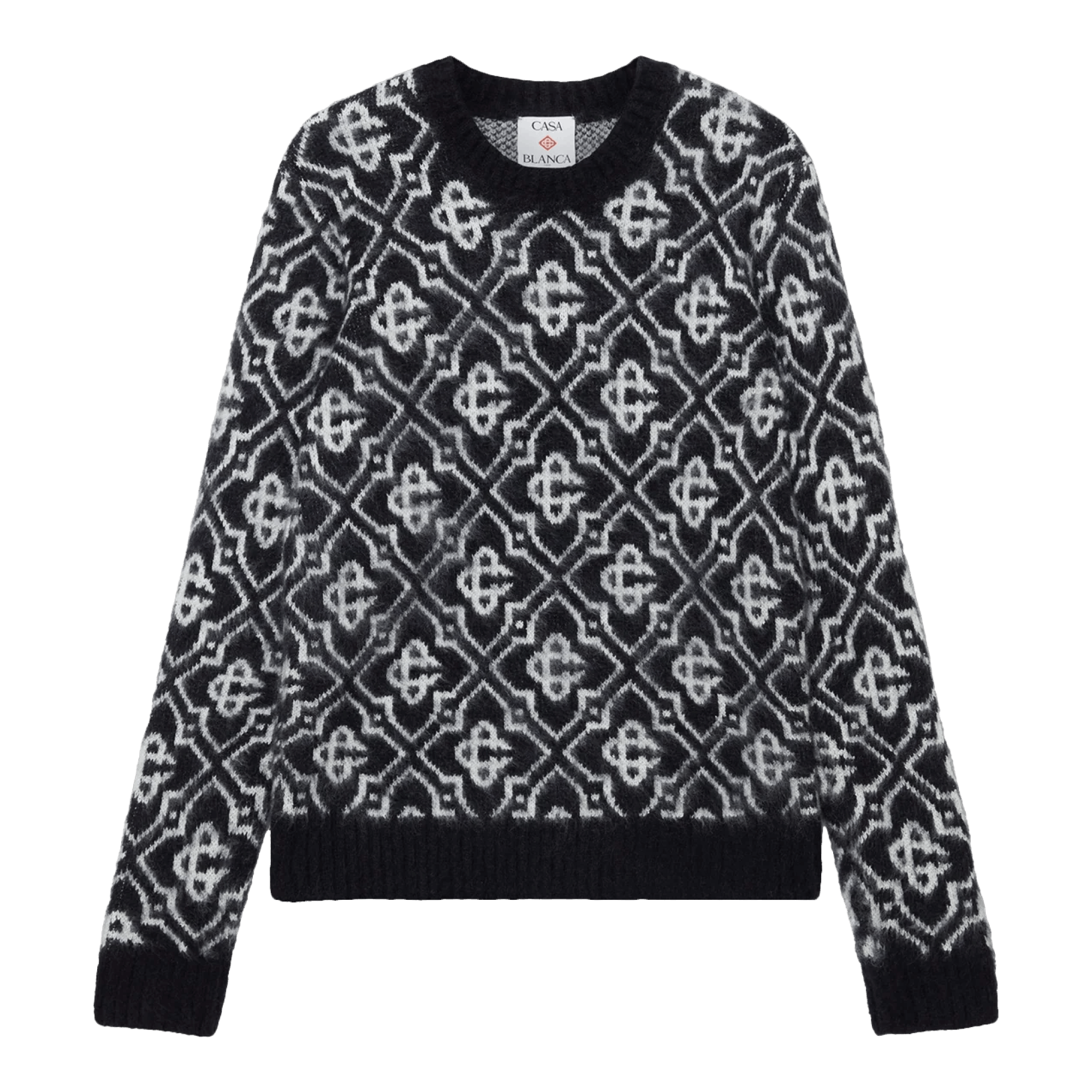 Casablanca Mohair Monogram Jumper Black Size US S / EU 44-46 / 1 - 1 Thumbnail