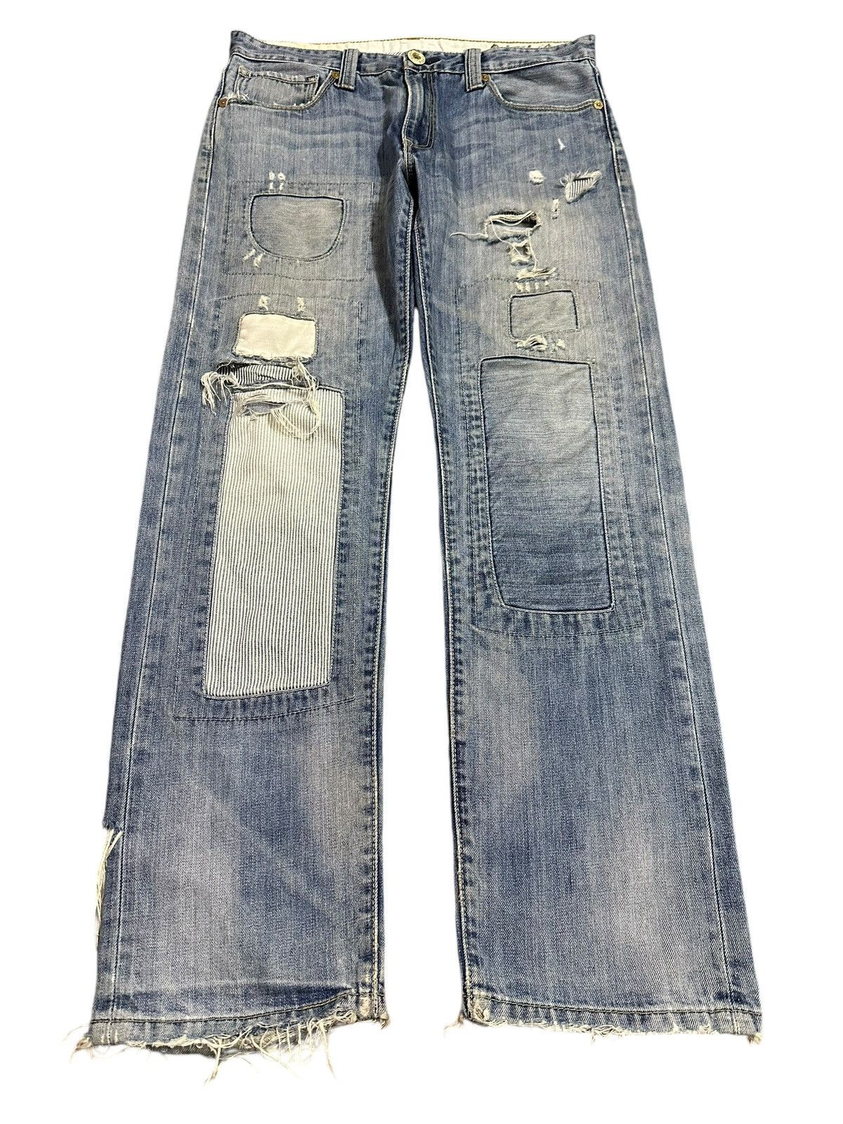 Levi's Vintage 90s Levis Faded Wash Distressed Style Loose Jeans Size US 35 - 1 Thumbnail