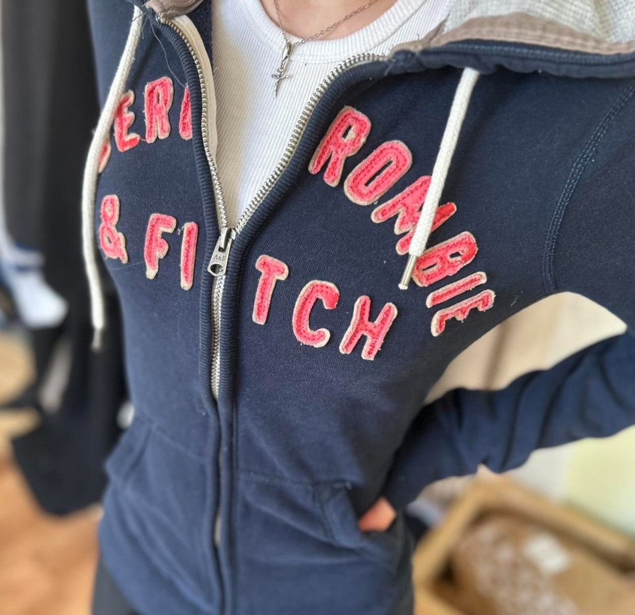 Abercrombie & Fitch Classic A&Fitch zip up hoodie Size S / US 4 / IT 40 - 2 Thumbnail