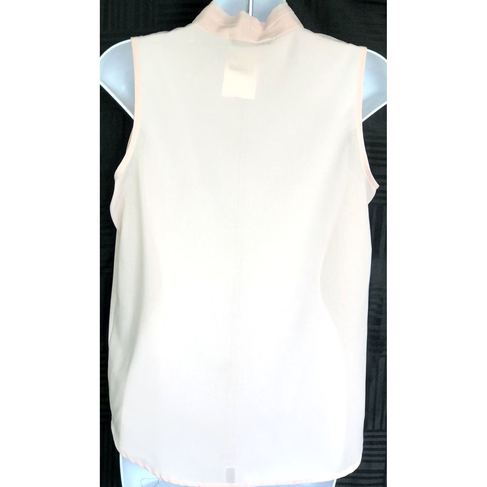 Pinko Dex NY Sleeveless Top Blouse S Pink Chiffon Pleated V-Neck Workwear Casual Women’s Size S / US 4 / IT 40 - 4 Thumbnail