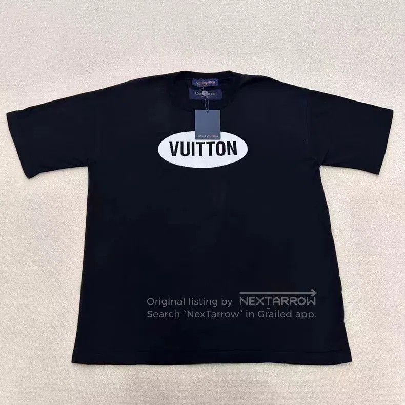 Louis Vuitton Louis Vuitton Black knit logo short sleeves Size US L / EU 52-54 / 3 - 1 Thumbnail