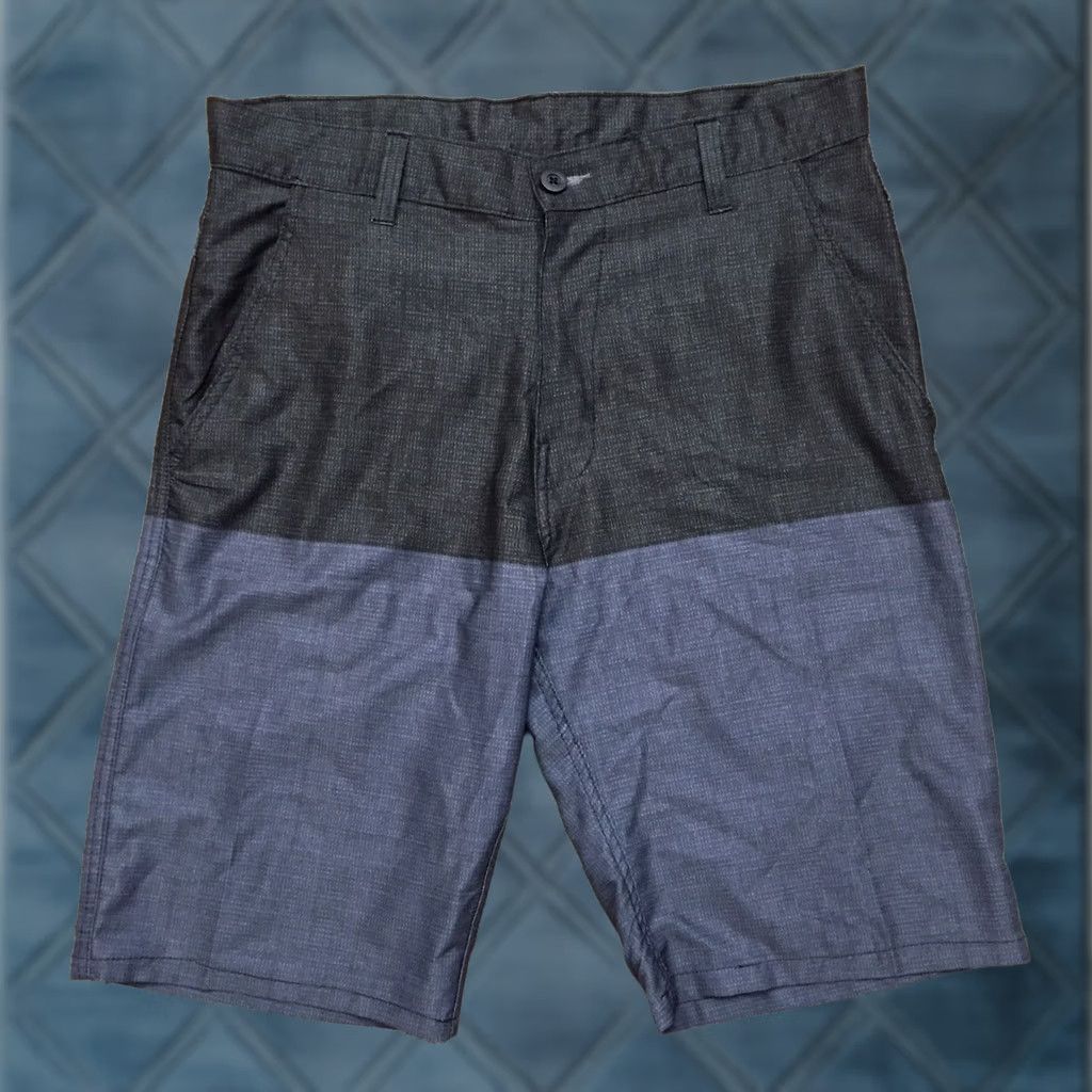 Burnside Burnside Mens Regular Chino Shorts - 32 Black Gray Polyester Size US 32 / EU 48 - 1 Thumbnail