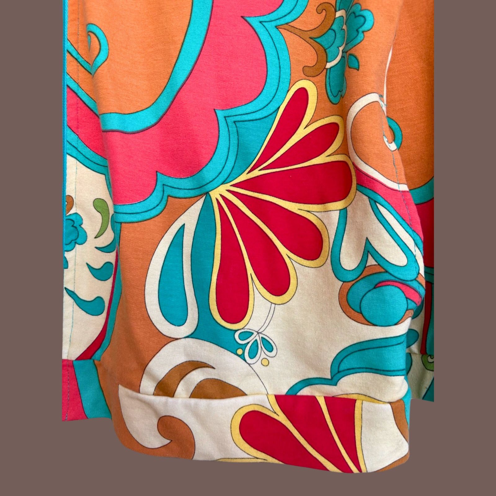 Vintage VTG Zip-Up | Mirror Image Psychedelic Floral | Y2K Print Size M / US 6-8 / IT 42-44 - 5 Thumbnail